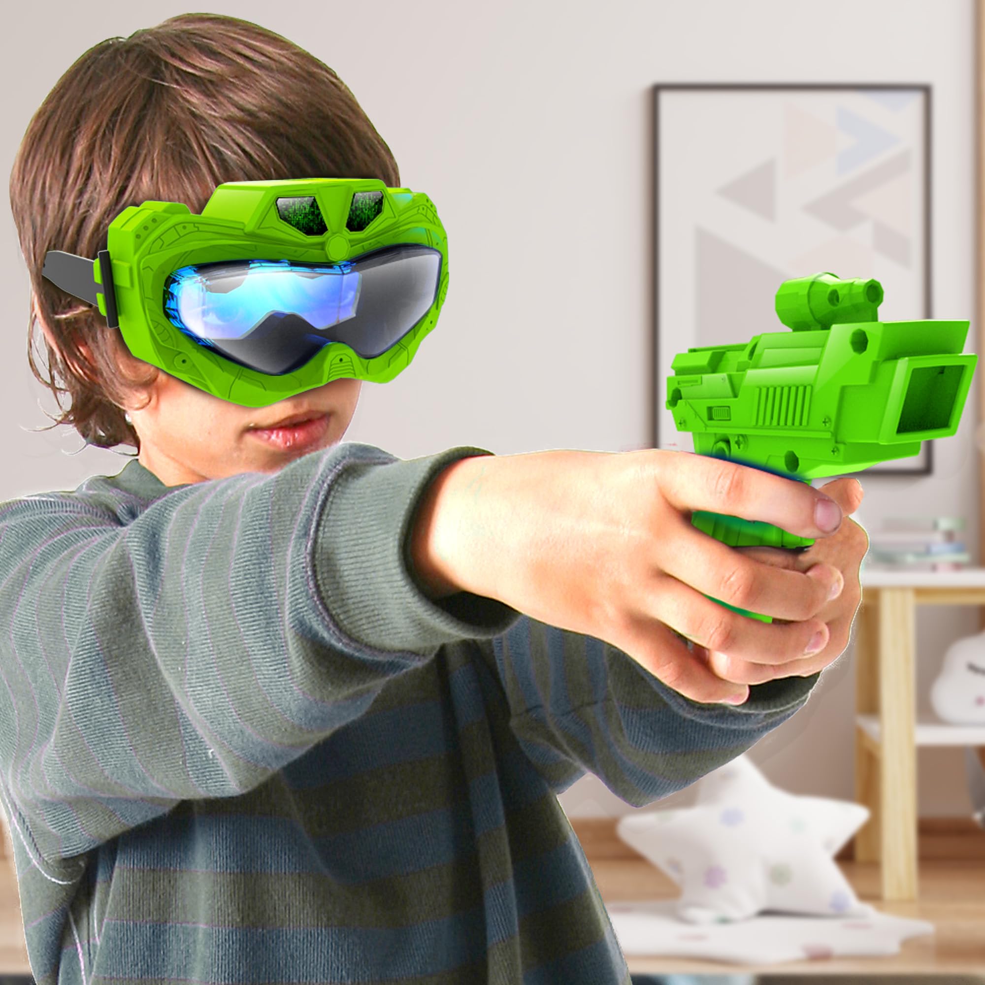 Playfun Alien Vision gioco interattivo maschera 3D pistola laser