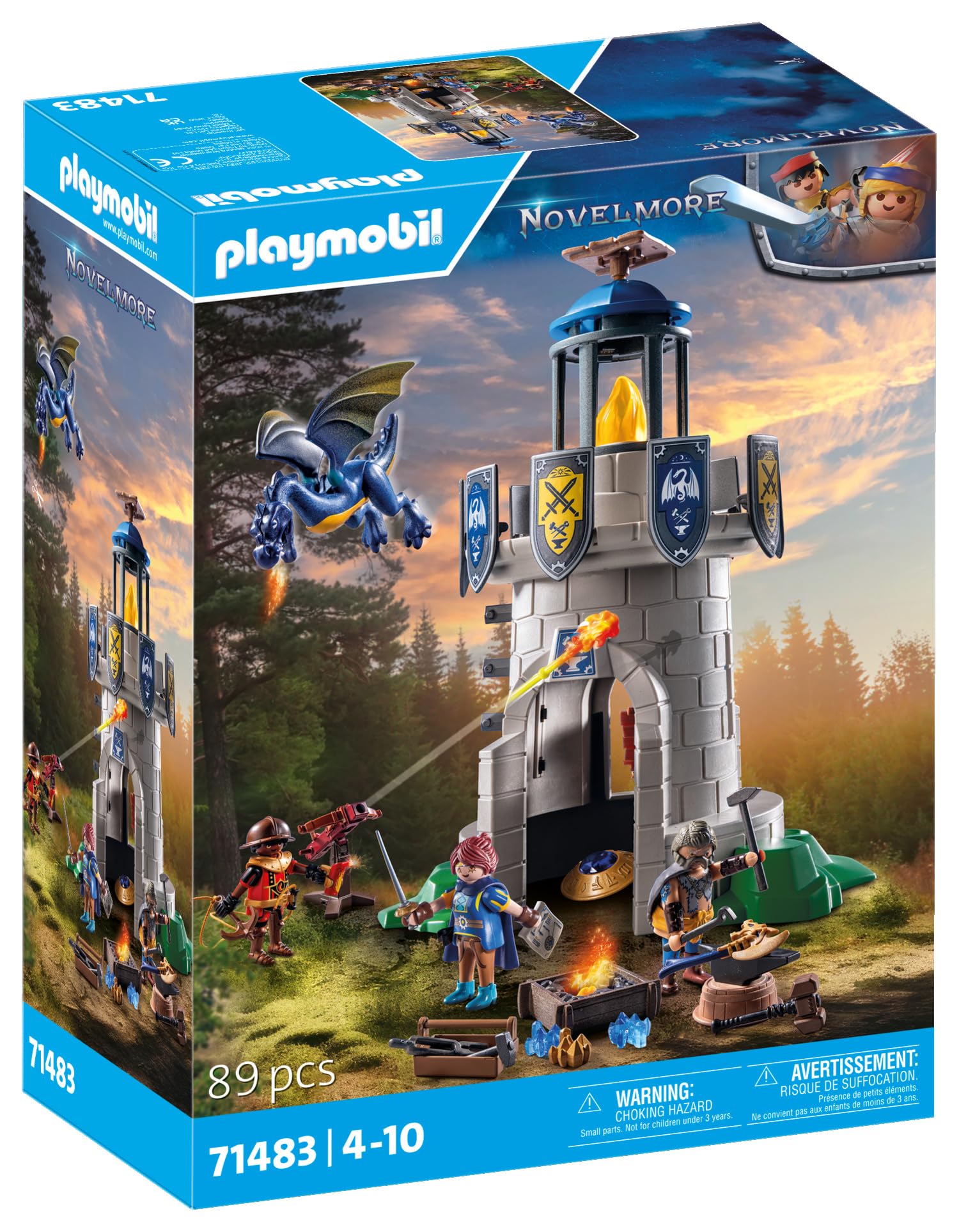 PLAYMOBIL Novelmore 71483 Torre Cavalieri Giocattolo con Drago
