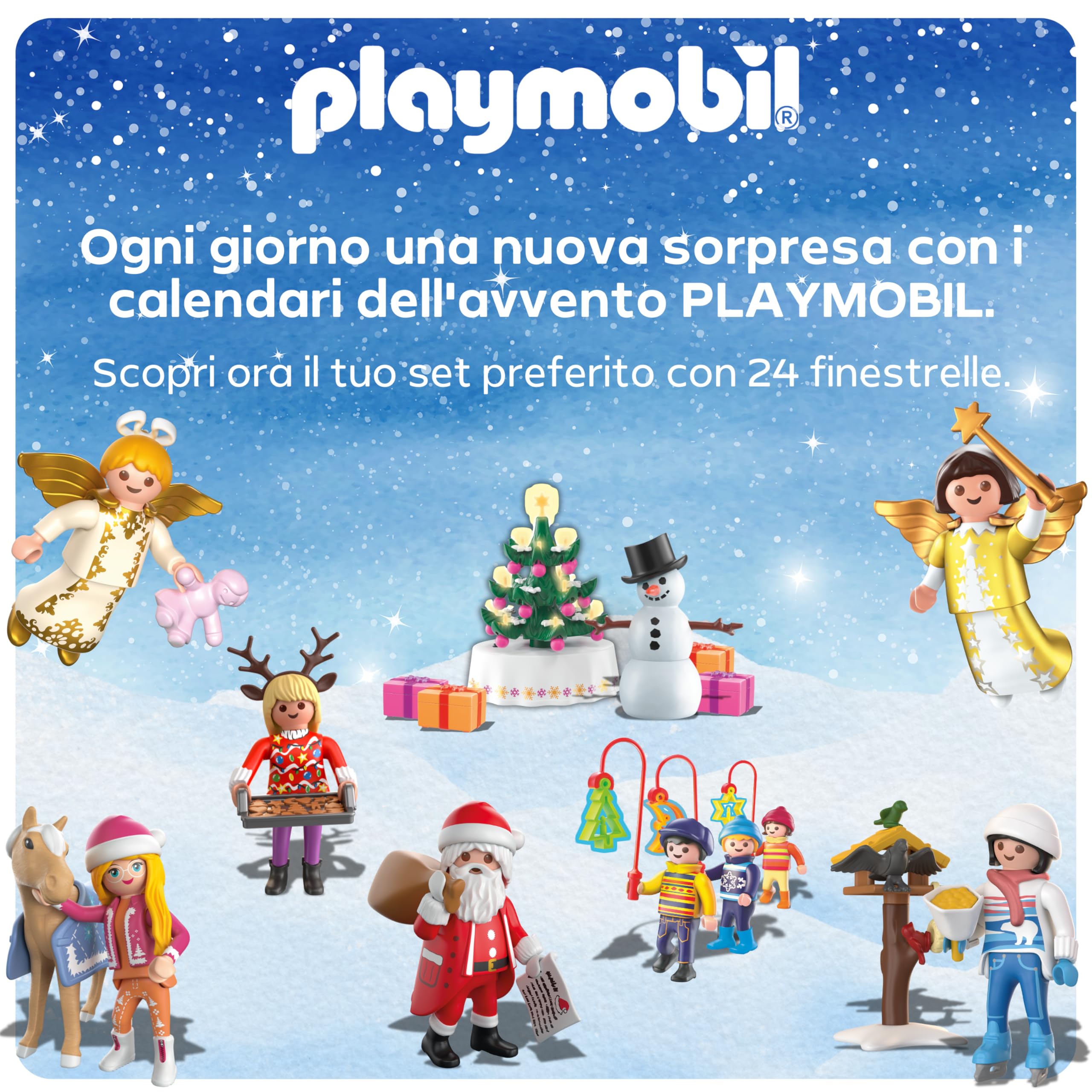 Playmobil Christmas Baking at Riding Café set statuine cavalli