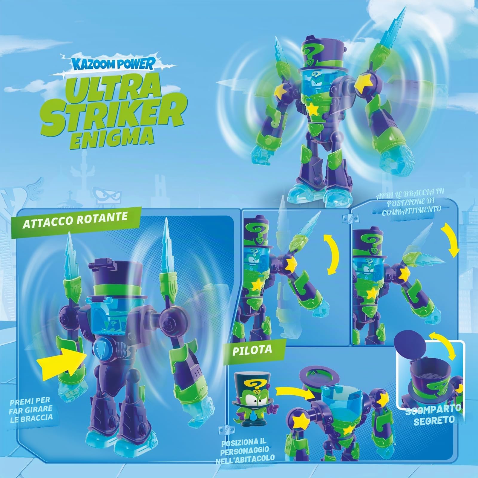 Superthings Guardians of Kazoom Ultra Striker Enigma Robot