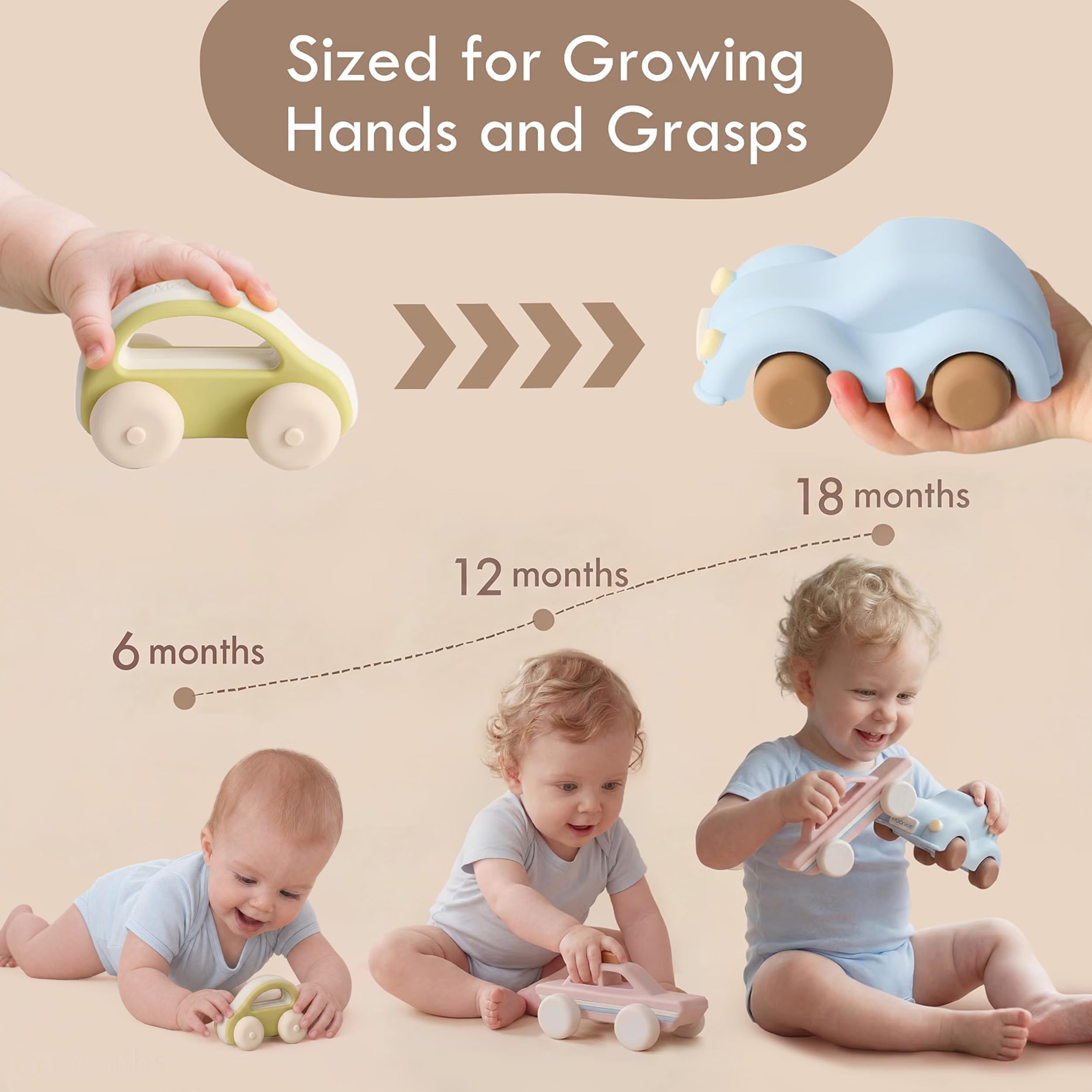 IMC Toys Moonkie Surf & Go Set 5 Macchinine silicone BPA free