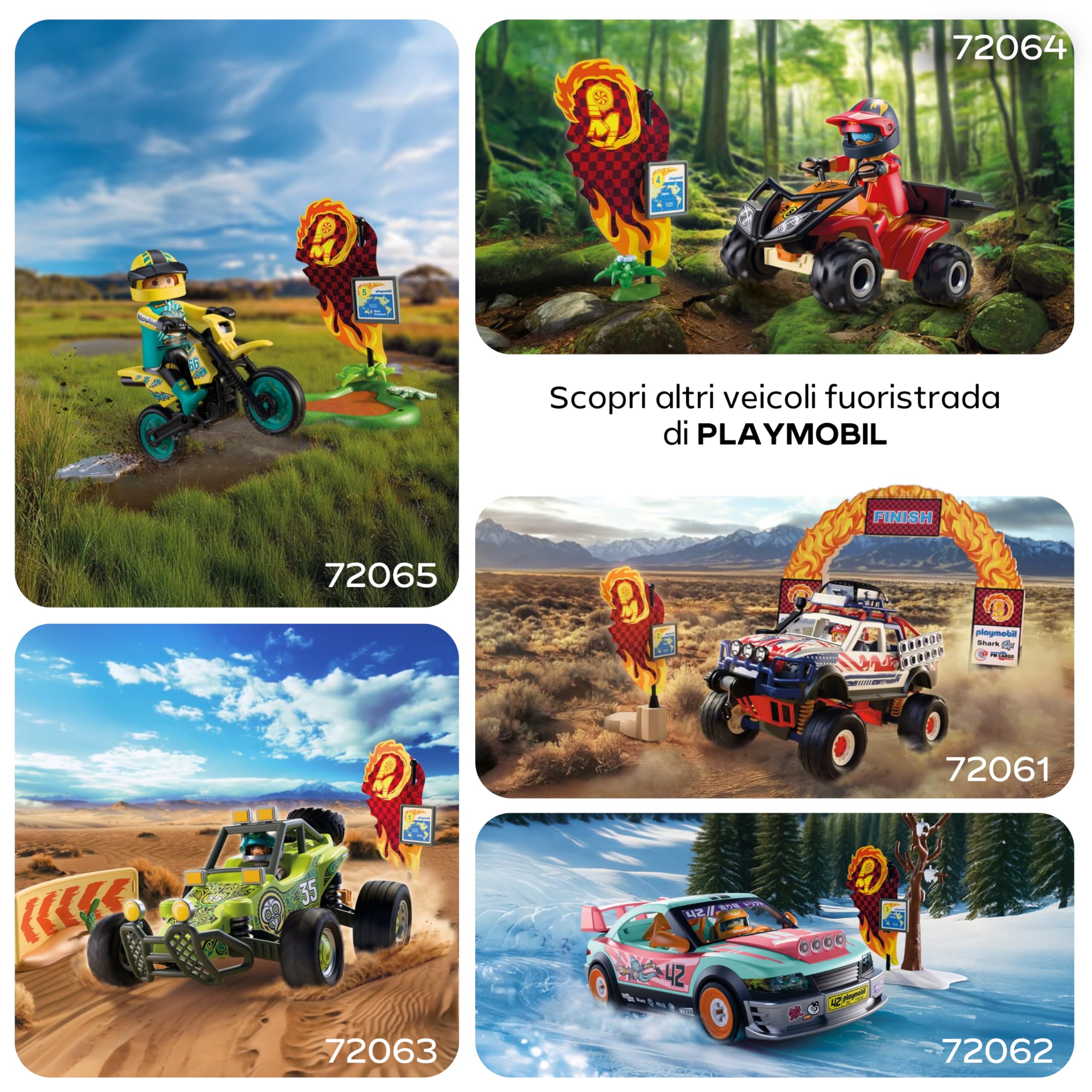 Playmobil Cars Quad Fuoristrada macchinina 72064 4+ anni