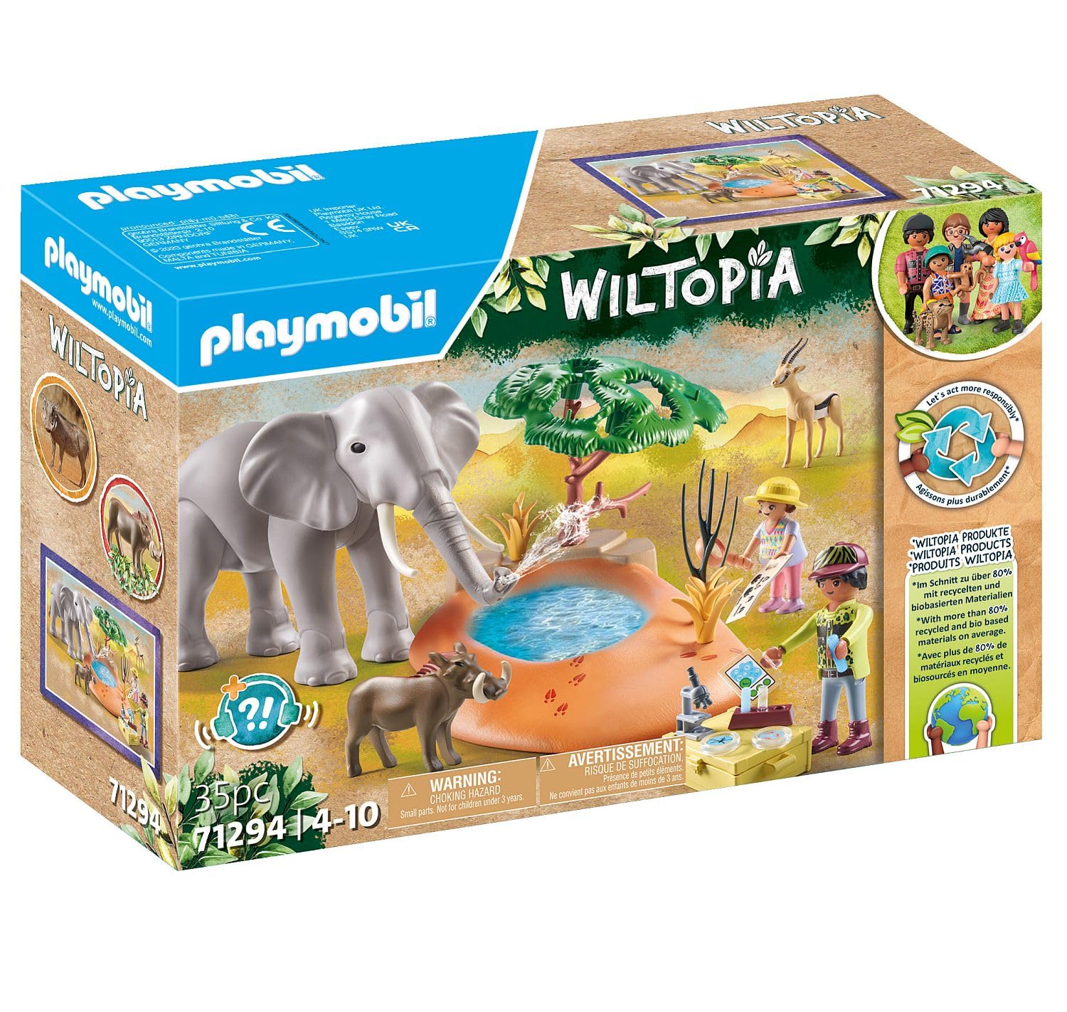 Playmobil Wiltopia 71294 Gita Oasi playset 35 pezzi elefante