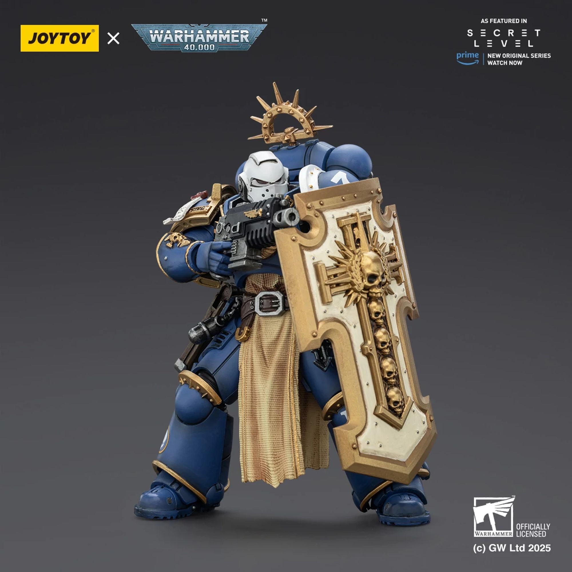 JoyToy Ultramarines Levantus action figure spada scudo 1/18