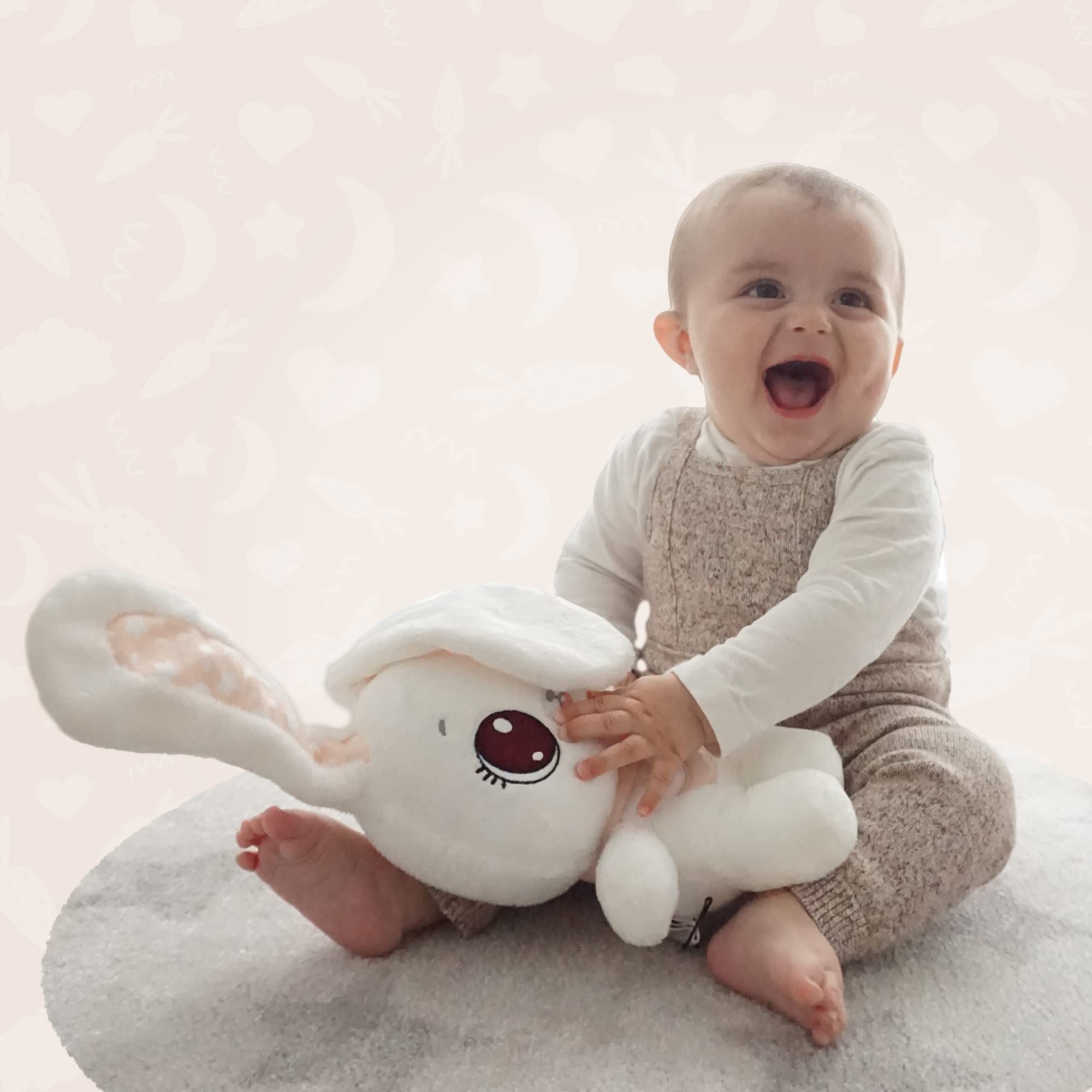 Imc Toys Peekapets Coniglietto Bianco peluche orecchie mobili