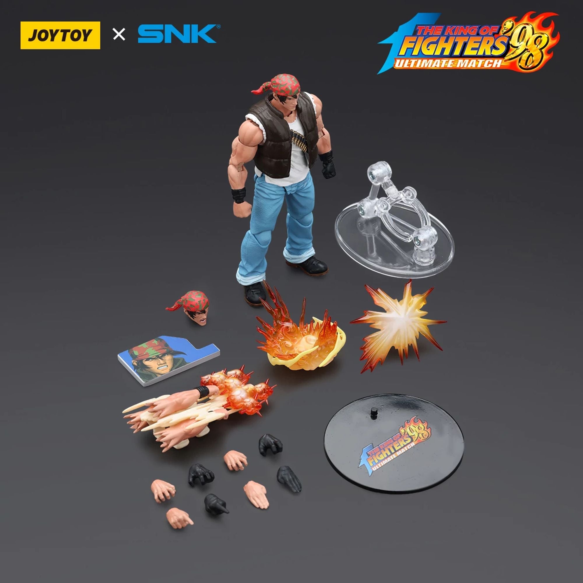 JoyToy SNK KOF 98UM Ralf Jones action figure 1/18 Ikari Warriors