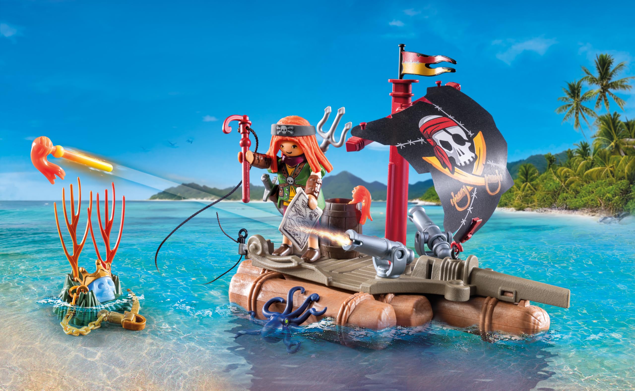 Playmobil Pirates 71794 zattera dei pirati playset con pirata