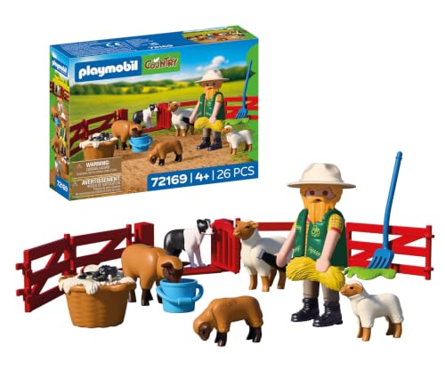 Playmobil Country Giovane Pastore 72169 Set Pecore Recinto