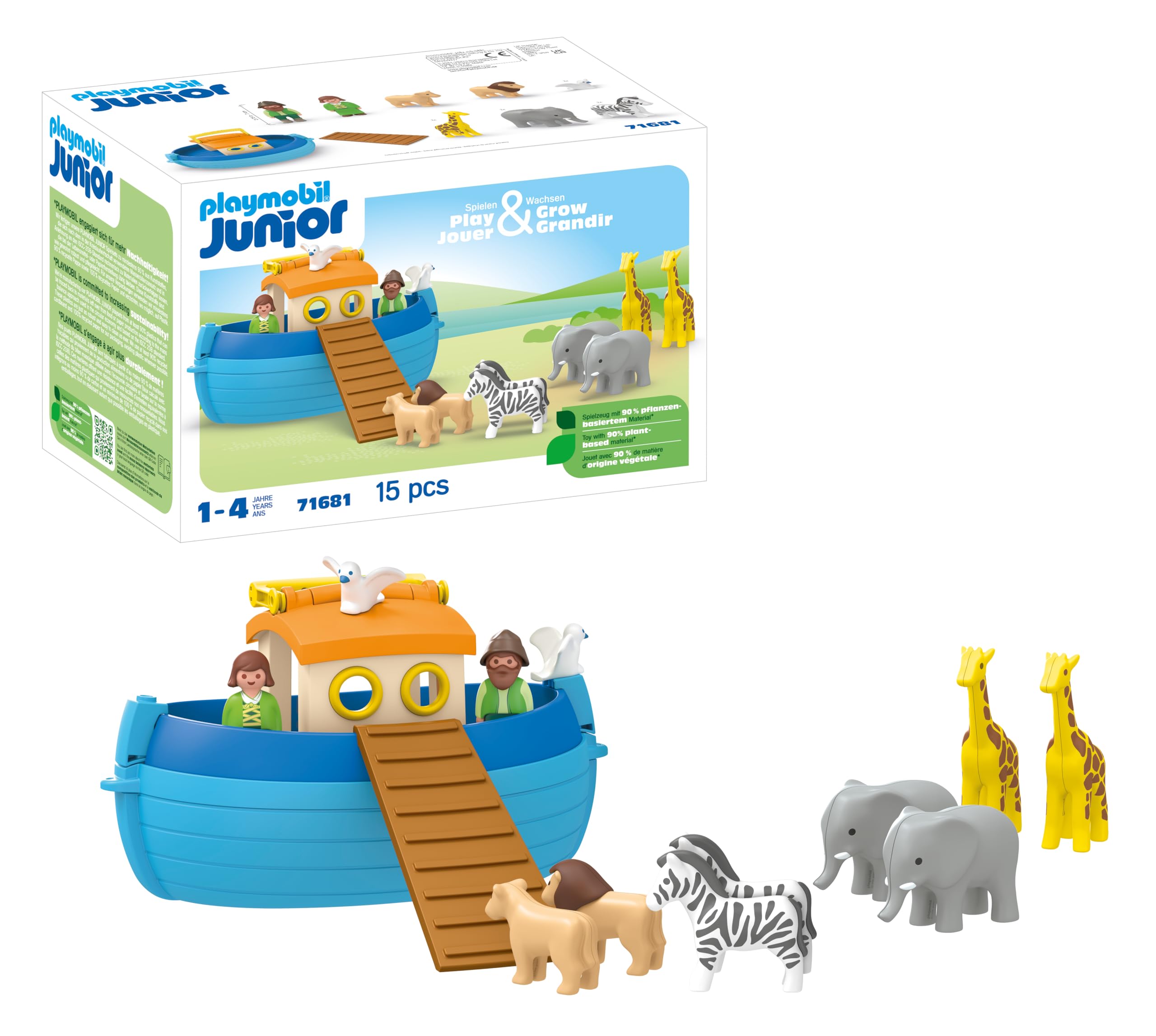 Playmobil Junior 71681 Arca di Noè Portatile 15 Pezzi