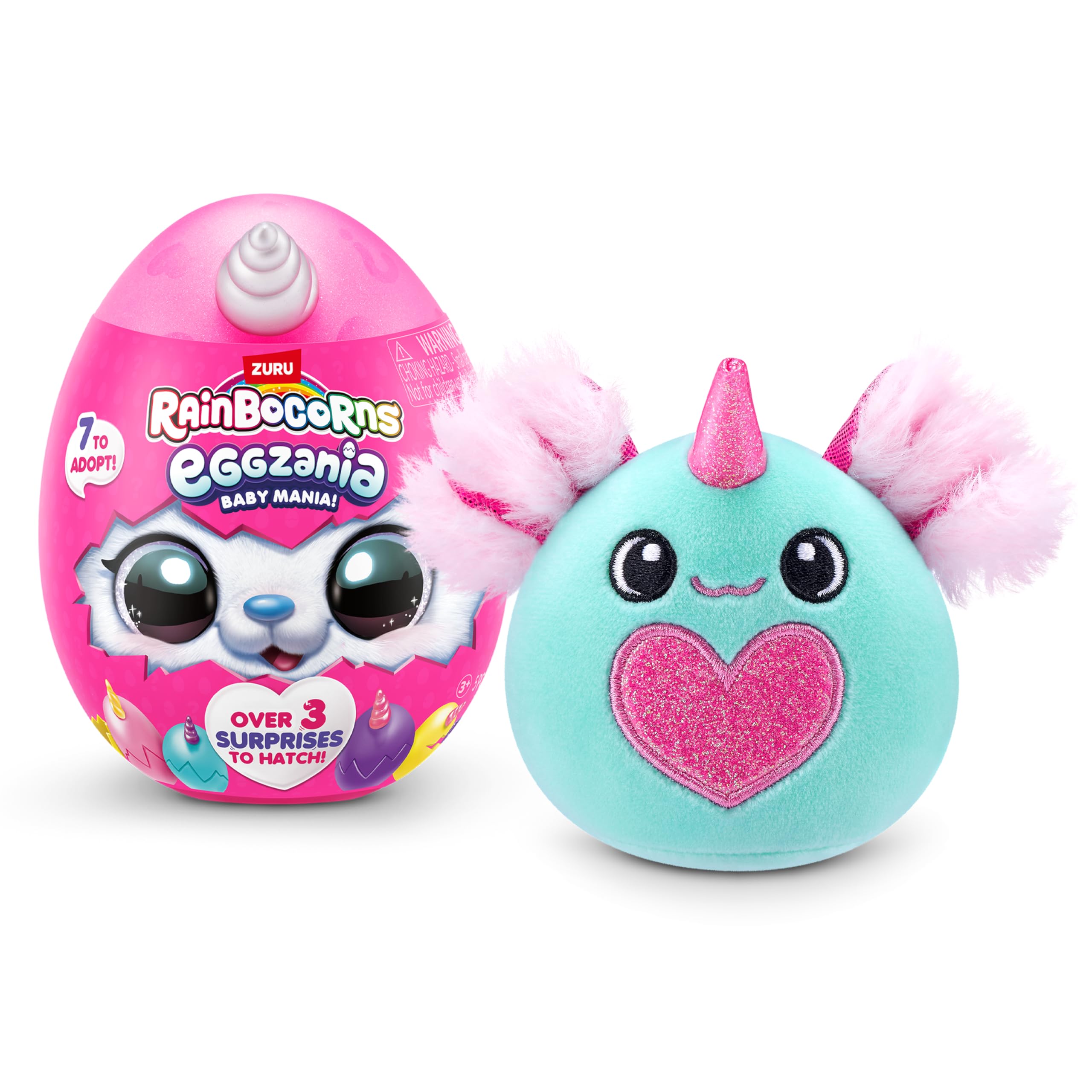 Rainbocorns Eggzania Baby Mania peluche sorpresa 3 pack