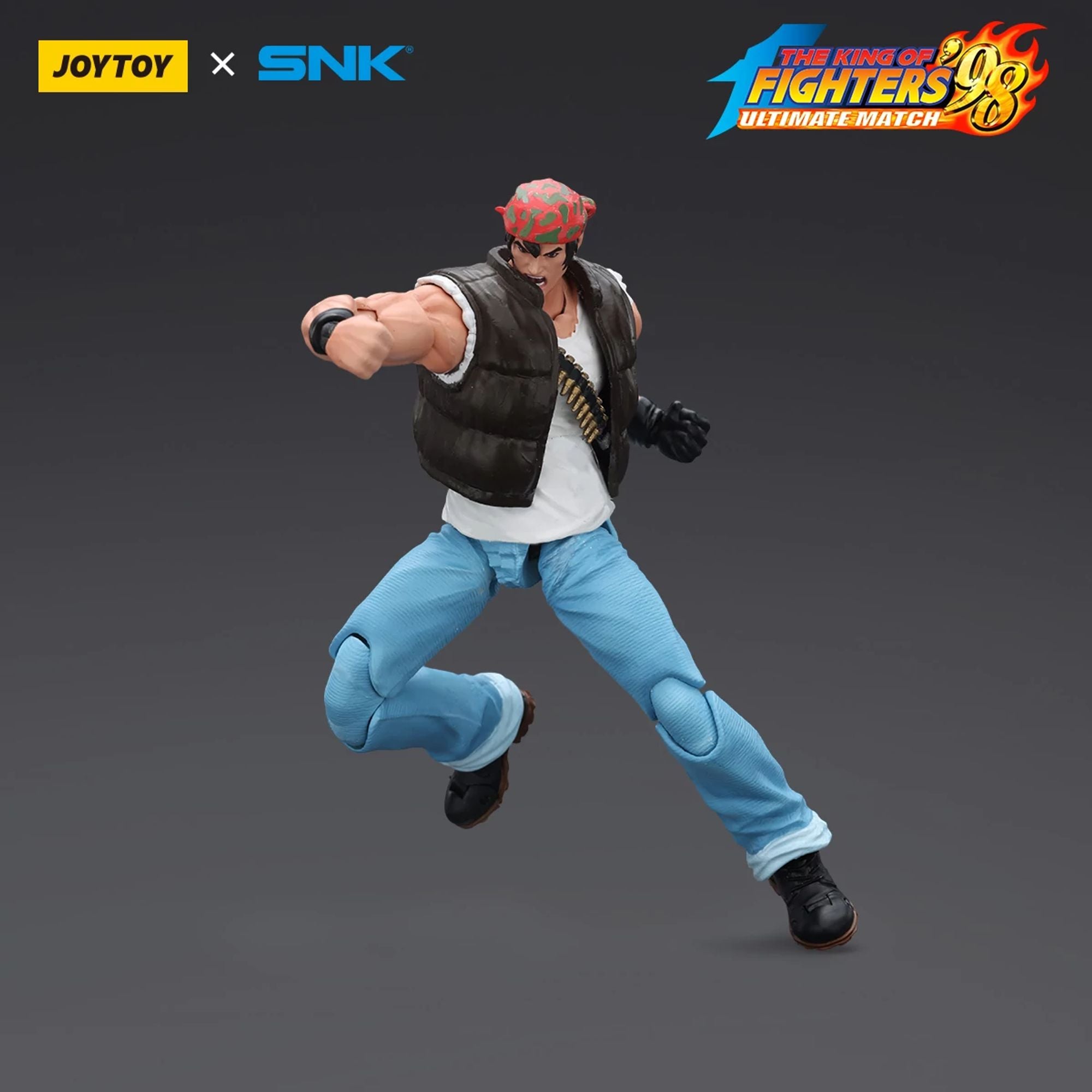 JoyToy SNK KOF 98UM Ralf Jones action figure 1/18 Ikari Warriors