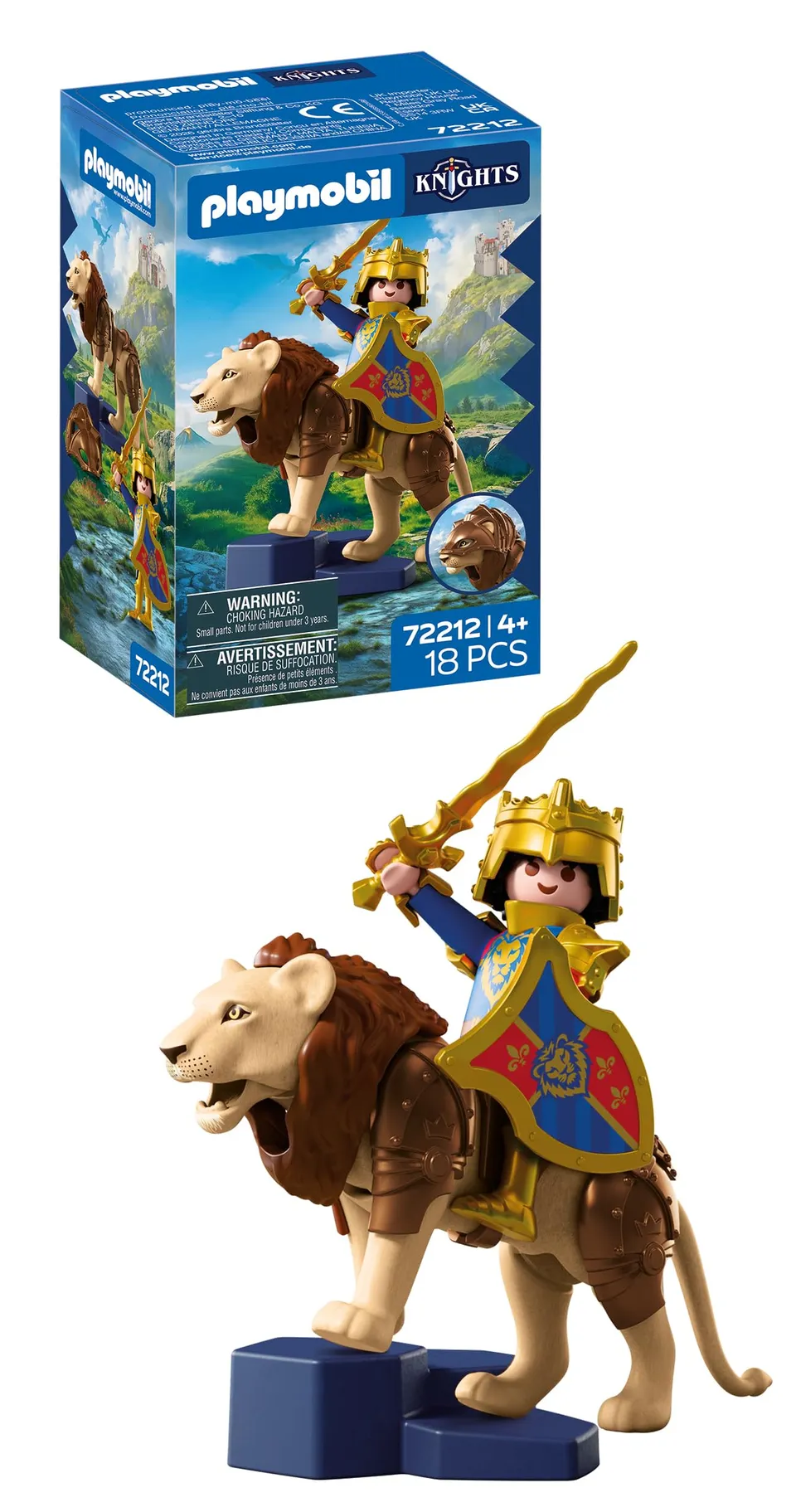 Playmobil Knights Leone Cavaliere Dorato set 72212 4+ anni