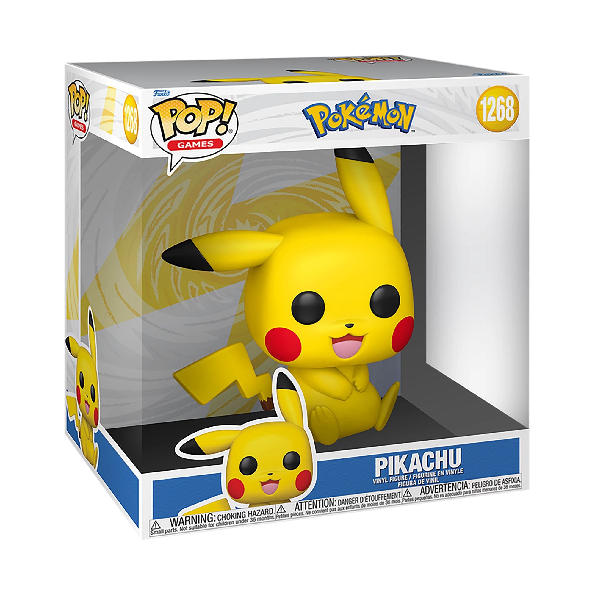 Funko Pop! Jumbo Pokemon Pikachu seduto figure vinile