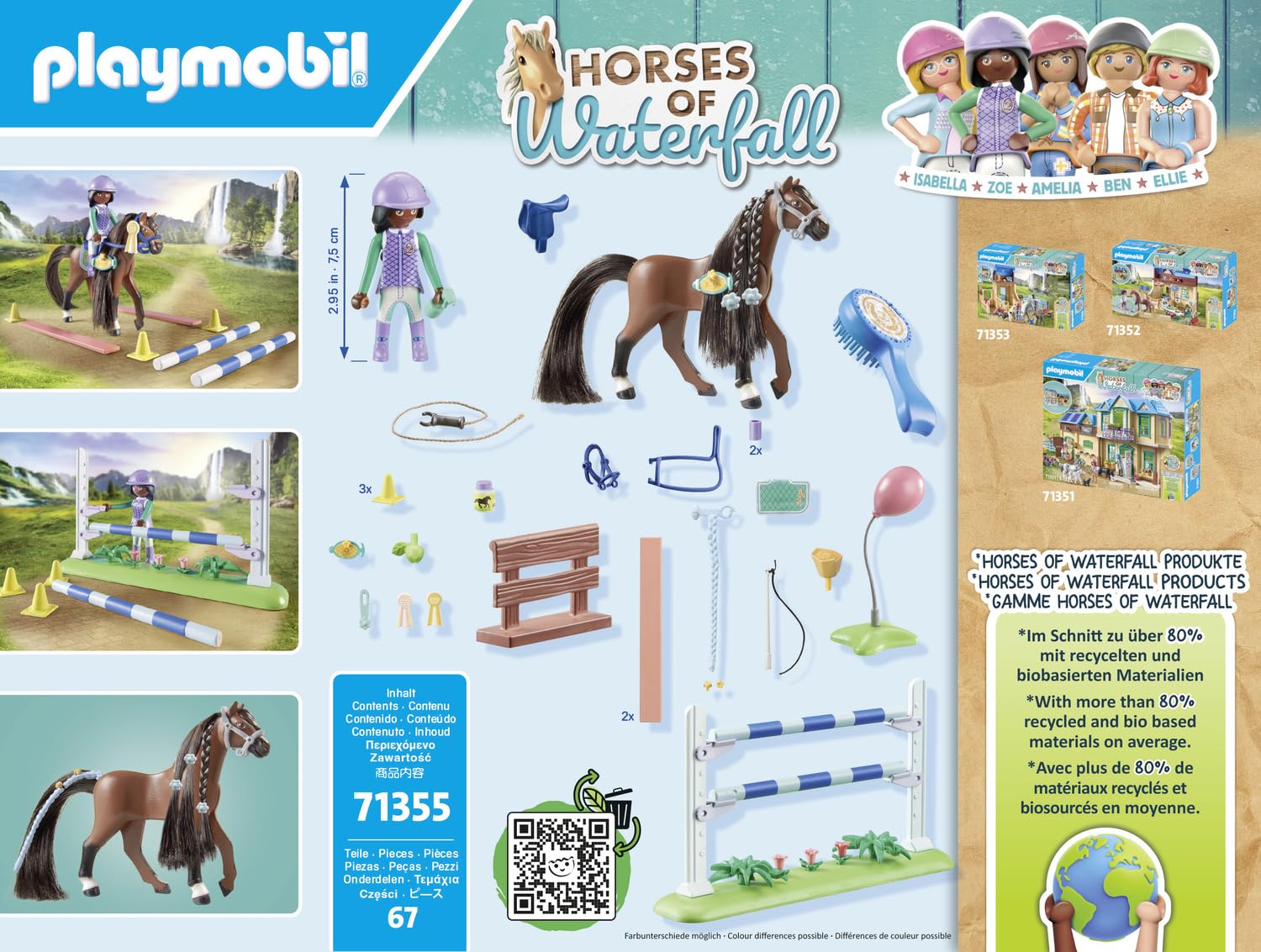 Playmobil Horses of Waterfall 71355 percorso ostacoli torneo Zoe