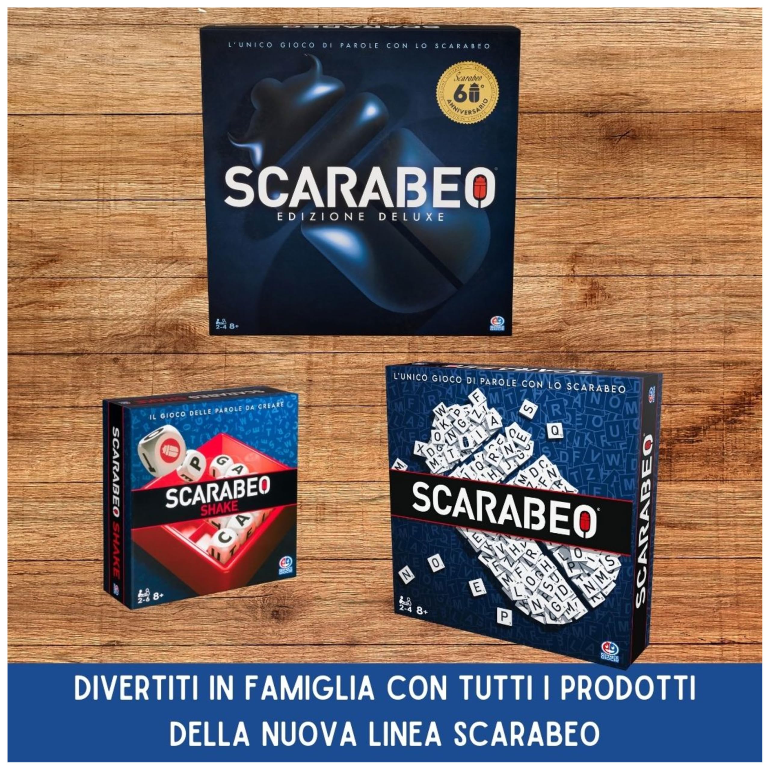 Scarabeo Deluxe 60 Anniversario gioco tavolo plancia girevole
