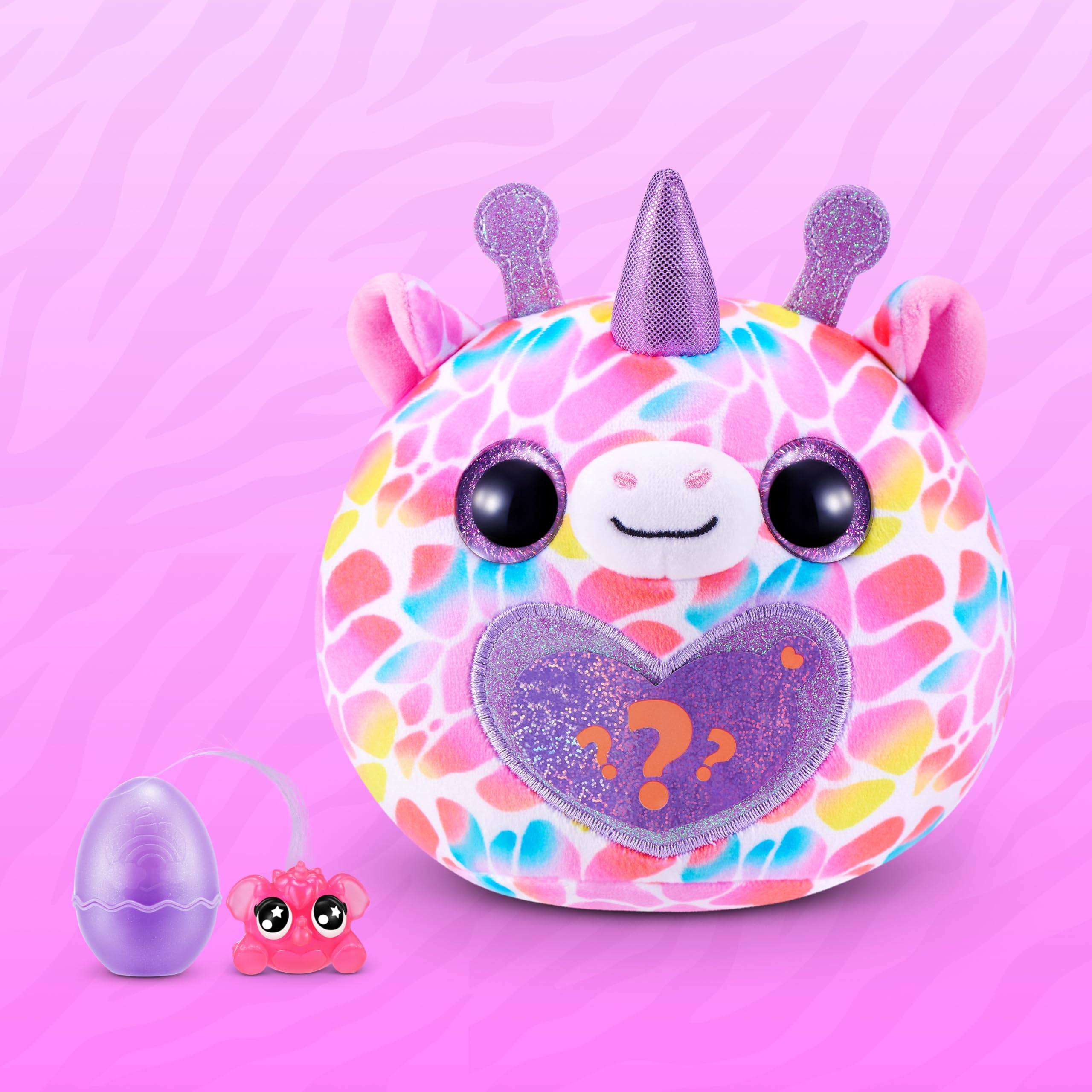 Rainbocorns Wild Heart Surprise peluche giraffa uovo con 10 sorprese