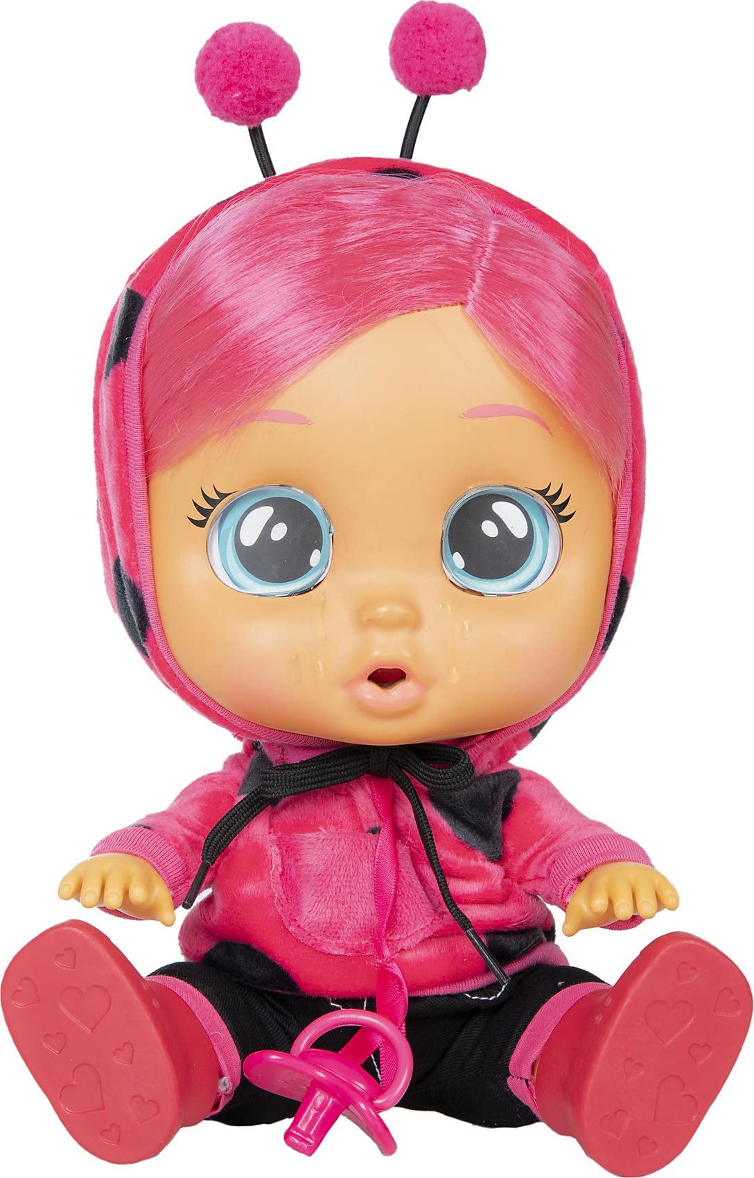 Imc Toys Cry Babies Dressy Lady bambola coccinella capelli rosa