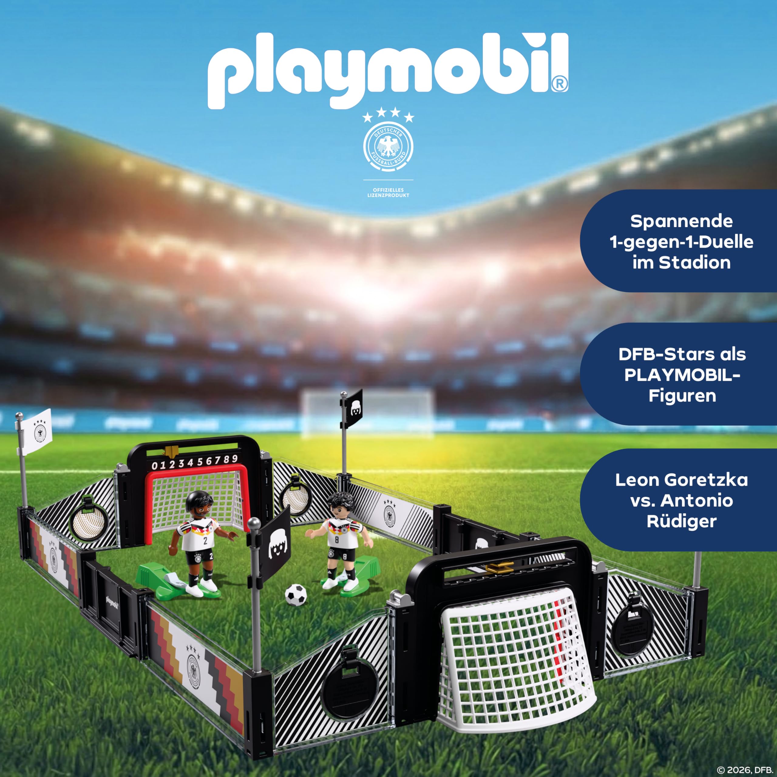 PLAYMOBIL Sports 72254 training set calcio Goretzka Rudiger