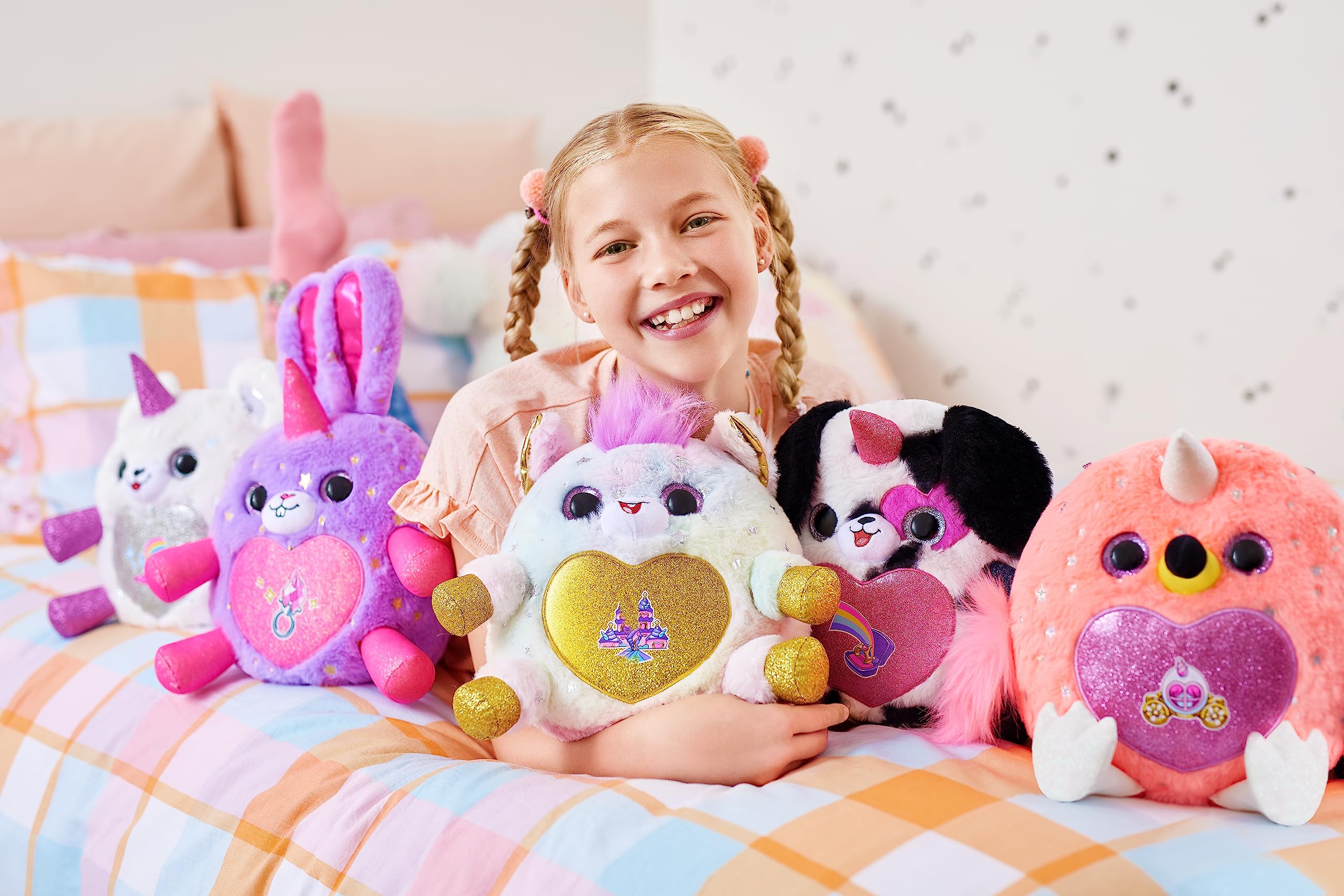 Rainbocorns Fairycorn Princess Flamingo peluche con ali fata