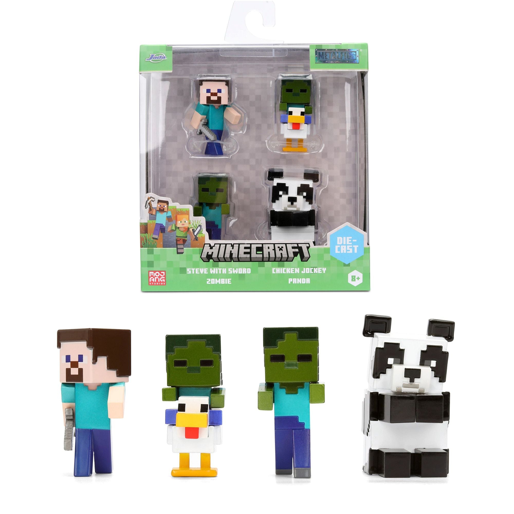 Jada Minecraft Metalfigs W7 4 pezzi metallo 6,5 cm