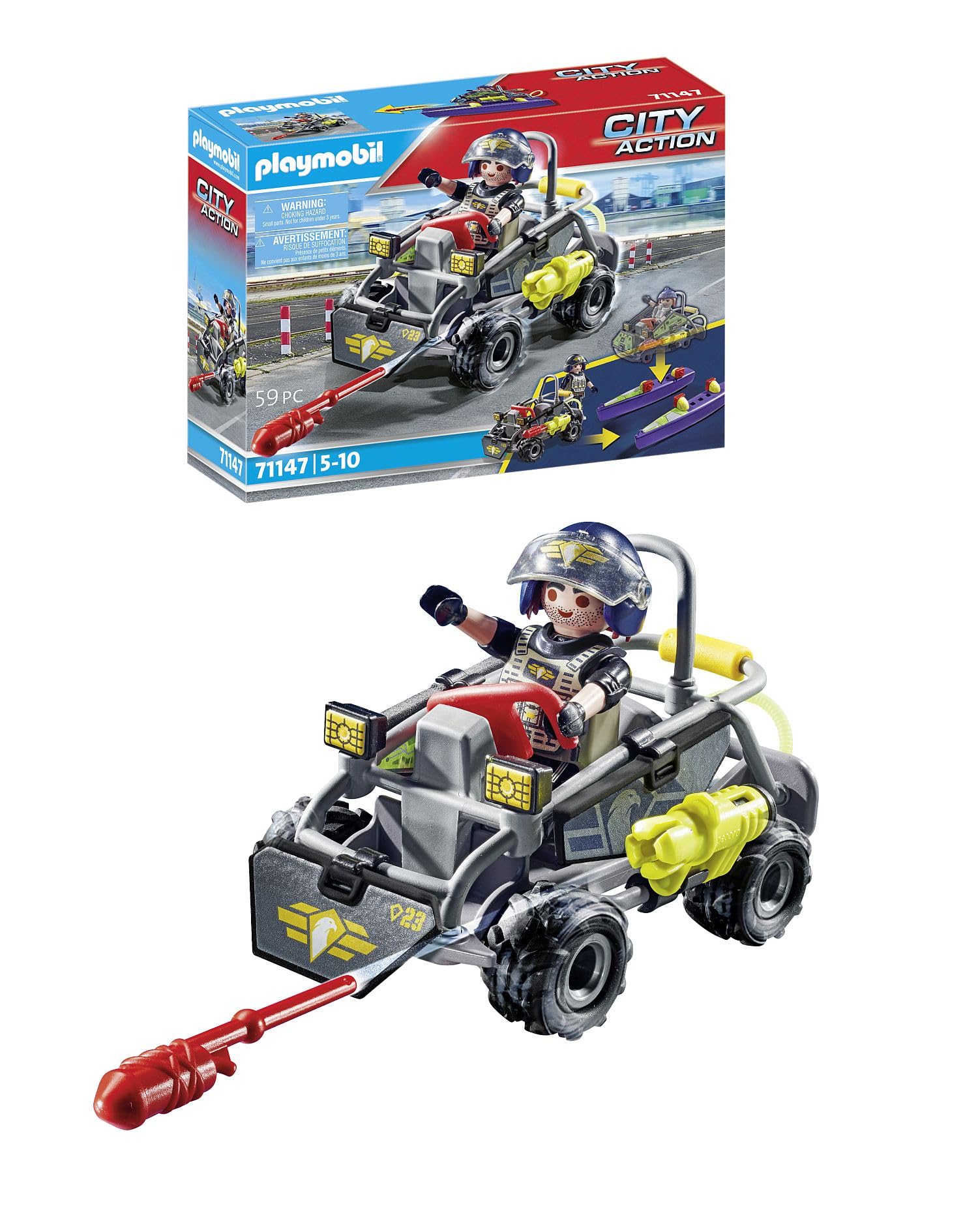 Playmobil City Action 71147 quad terra-acqua playset