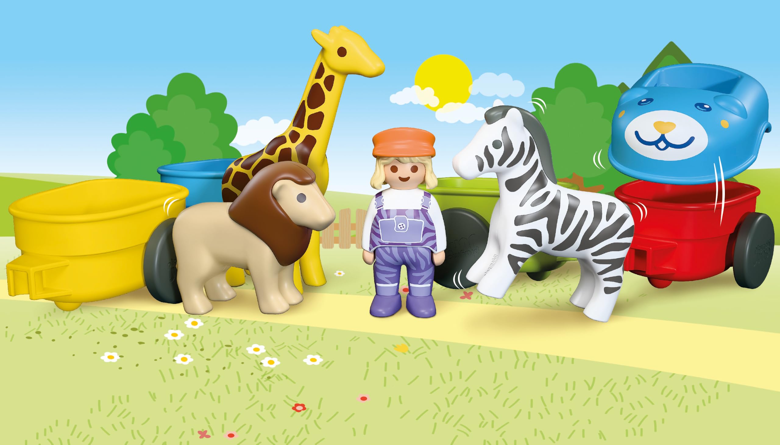 Playmobil Junior Trenino Animali 72084 4 Vagoni da 4 Anni