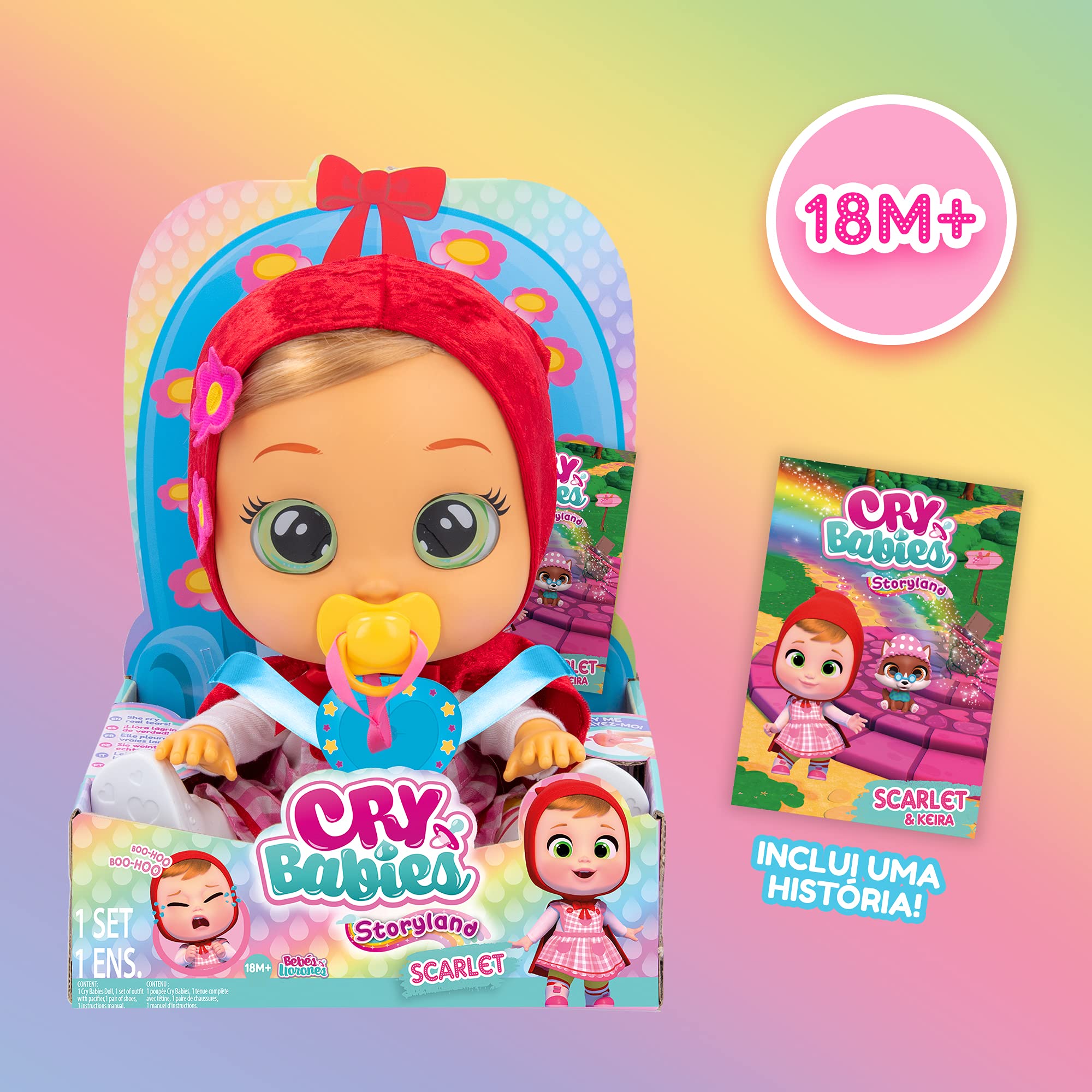 CRY BABIES Magic Tears Storyland Scarlet bambola rossa