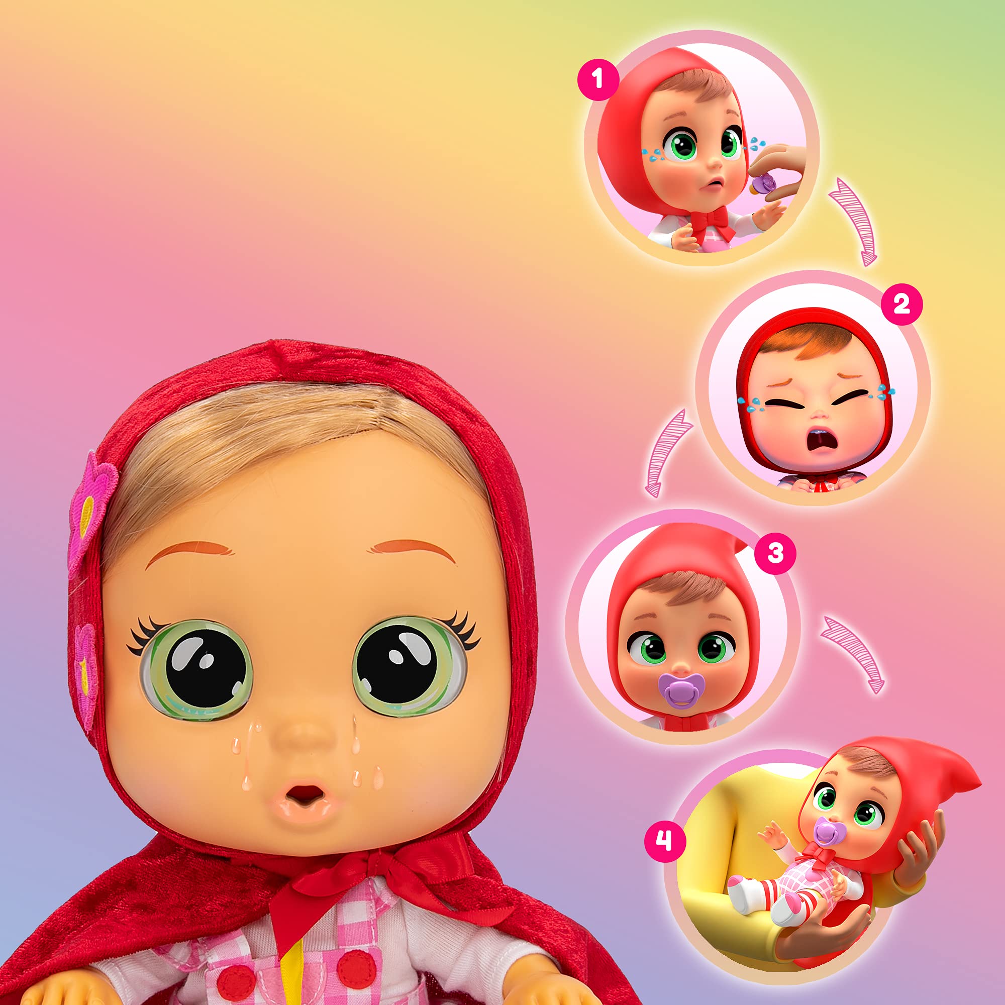 CRY BABIES Magic Tears Storyland Scarlet bambola rossa