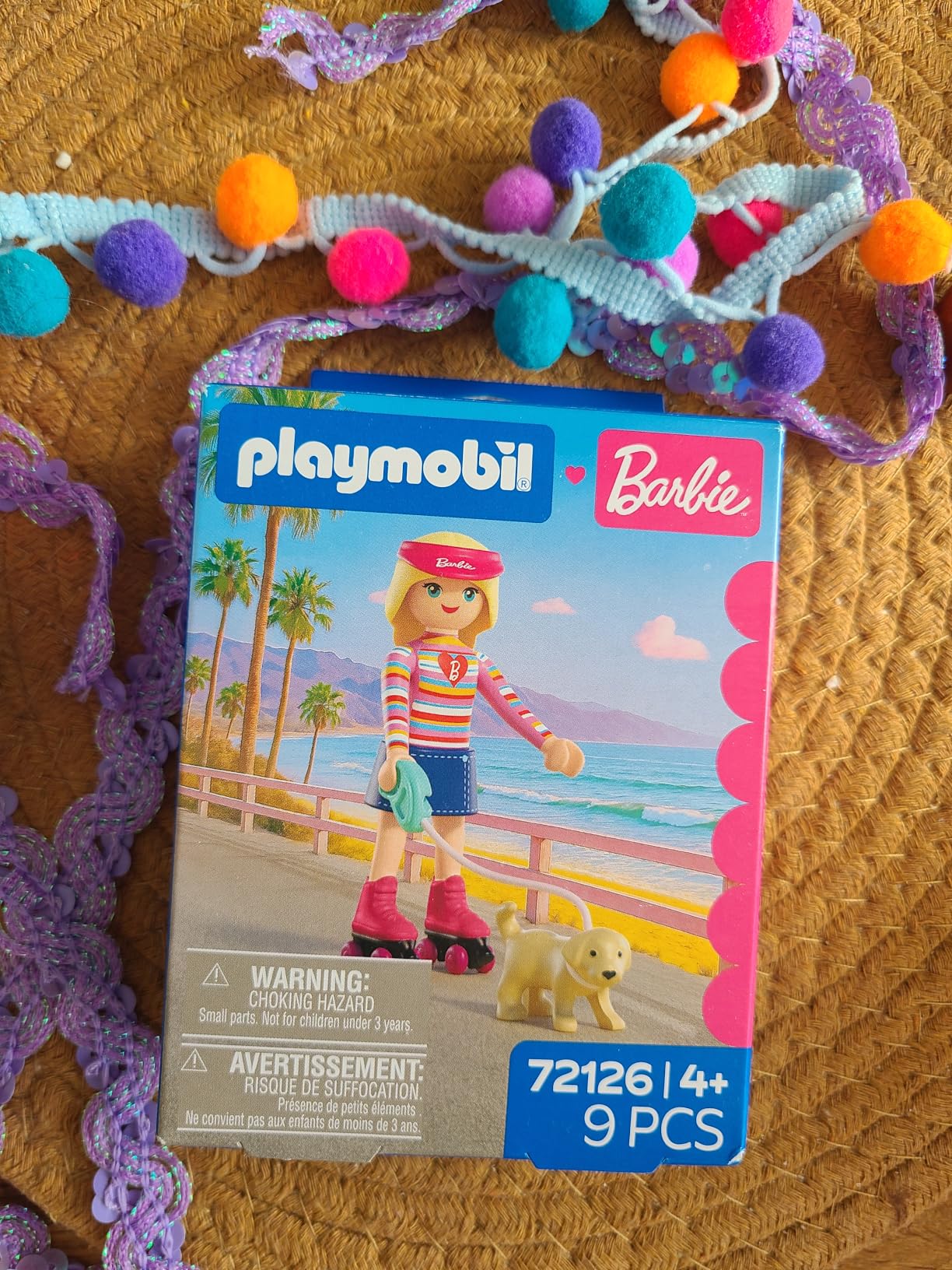 Playmobil Barbie 72126 playset pattini Malibu con Taffy