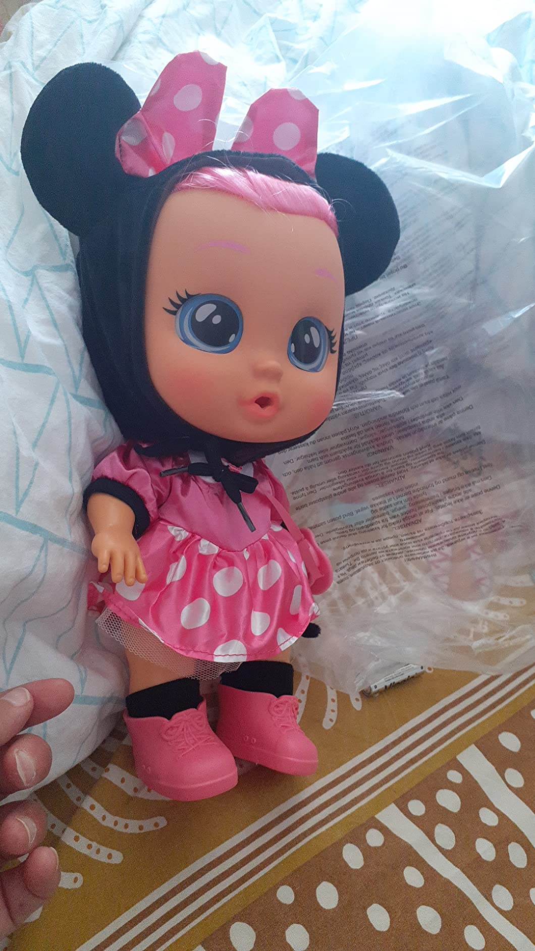 IMC Cry Babies Dressy Minnie Bambola Interattiva 30 cm Rosa