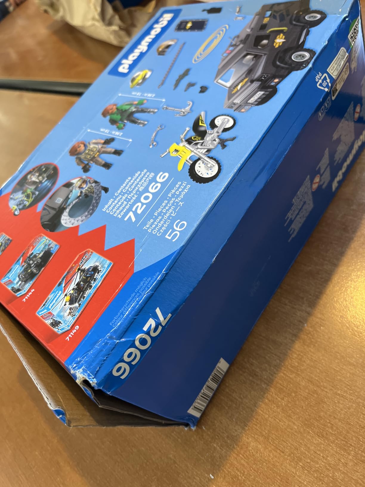 PLAYMOBIL City Action 72066 Veicolo SWAT polizia con moto