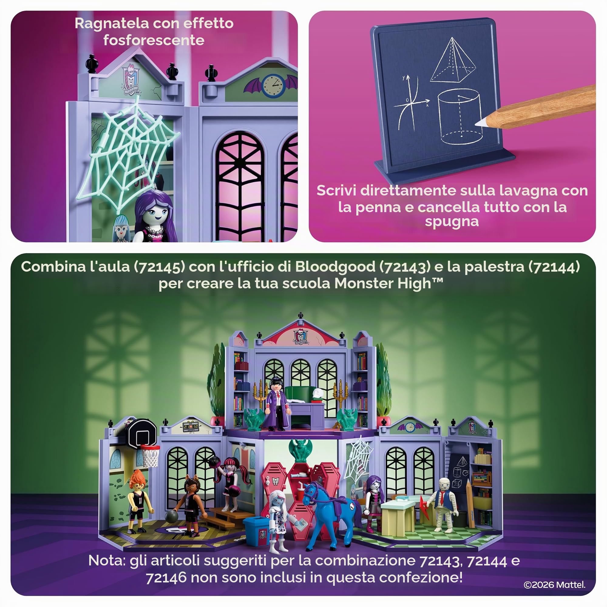 Playmobil Monster High 72145 aula scolastica Spectra
