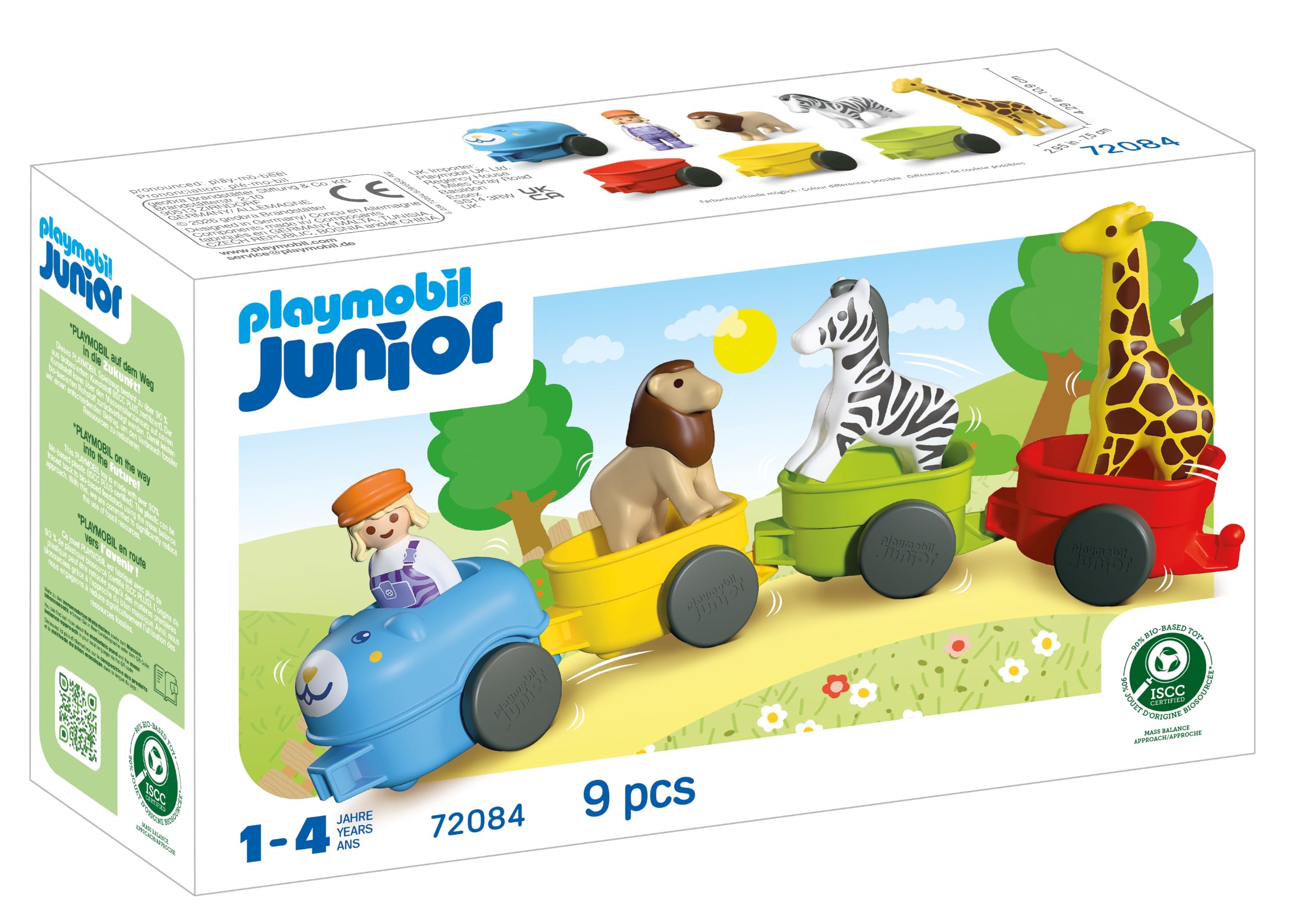 Playmobil Junior Trenino Animali 72084 4 Vagoni da 4 Anni