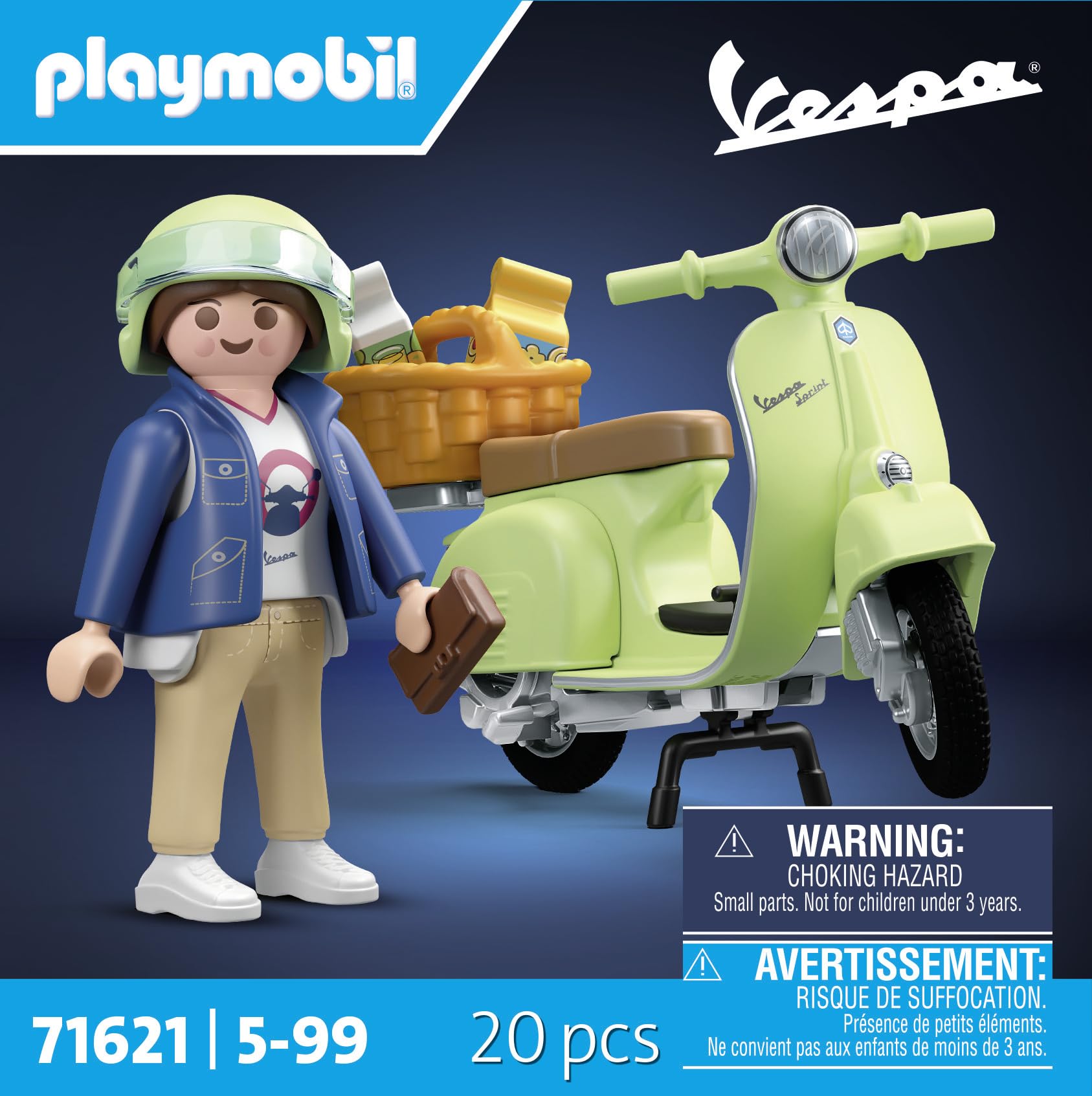 PLAYMOBIL Cars 71621 Vespa 150 Sprint Veloce verde modellino