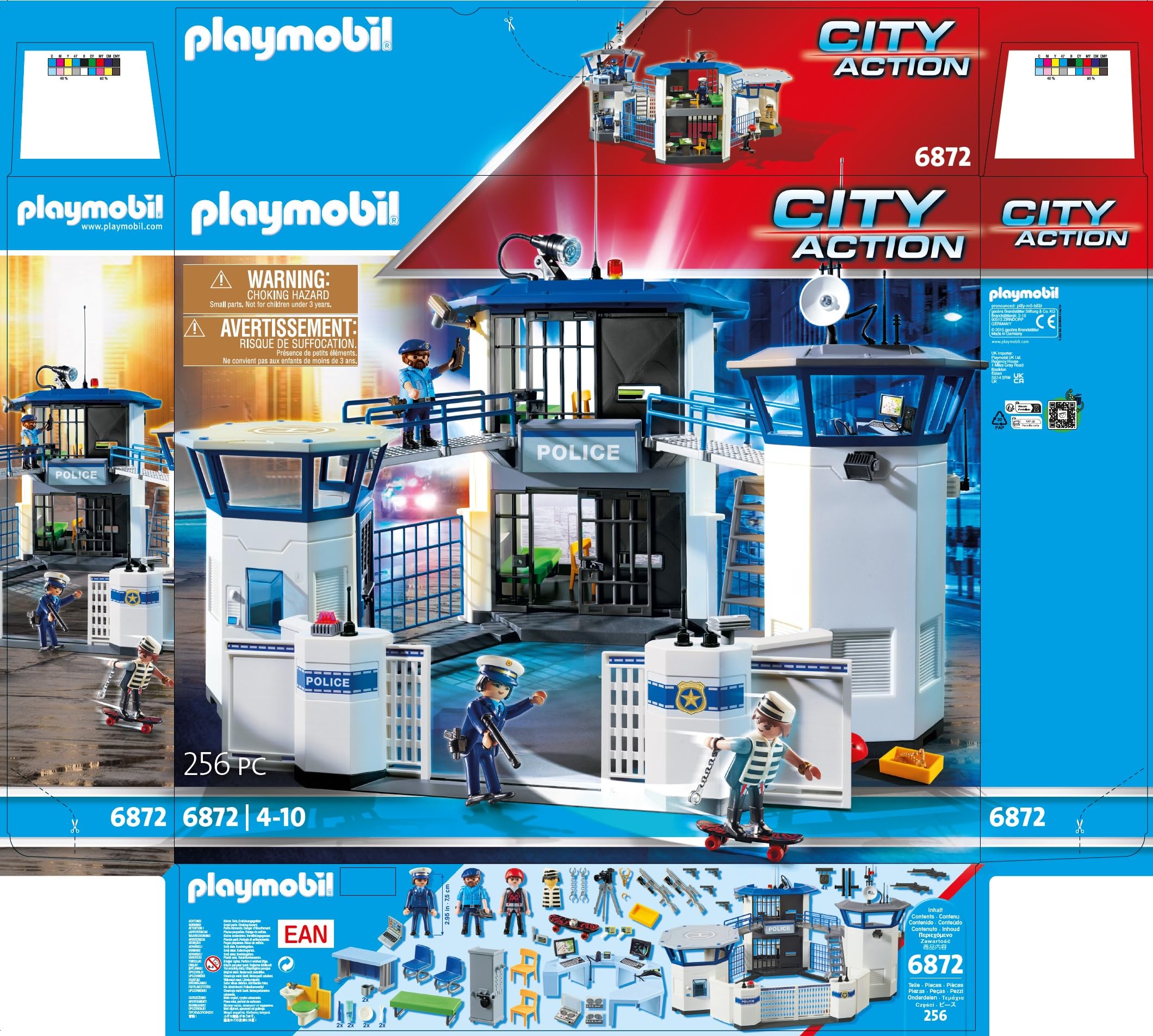 PLAYMOBIL City Life 6872 Centrale Polizia Playset con Prigione