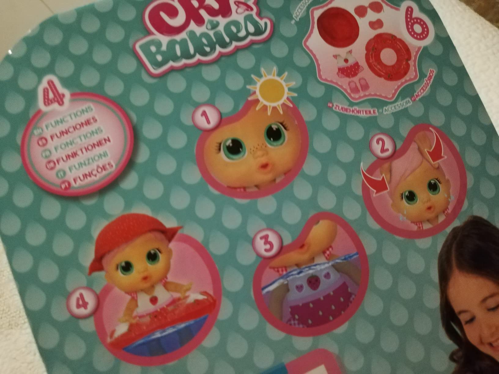 CRY BABIES Fun Sun Ella bambola acqua impermeabile 28 cm