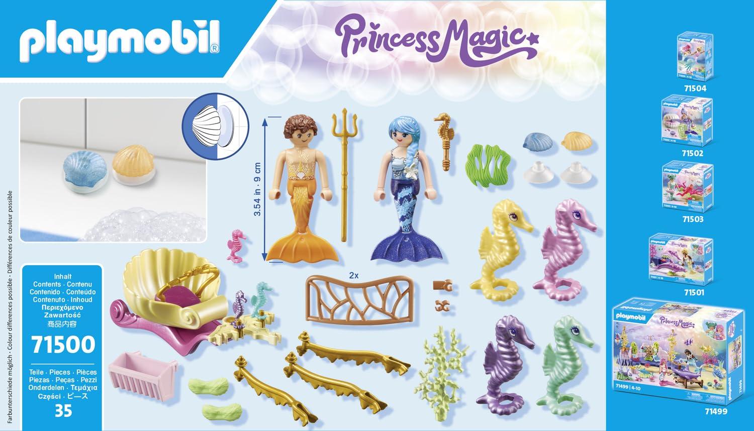 PLAYMOBIL Princess Magic 71500 carrozza sirene 35 pezzi