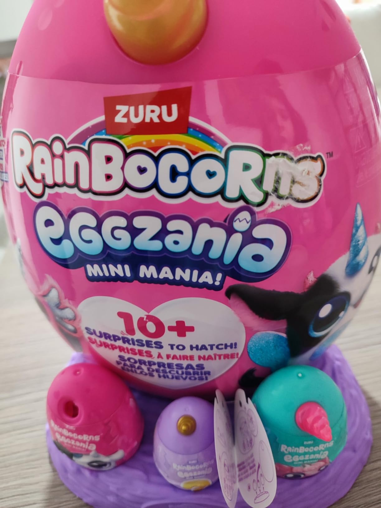 Rainbocorns Eggzania Mini Mania Cow mucca peluche 10 sorprese