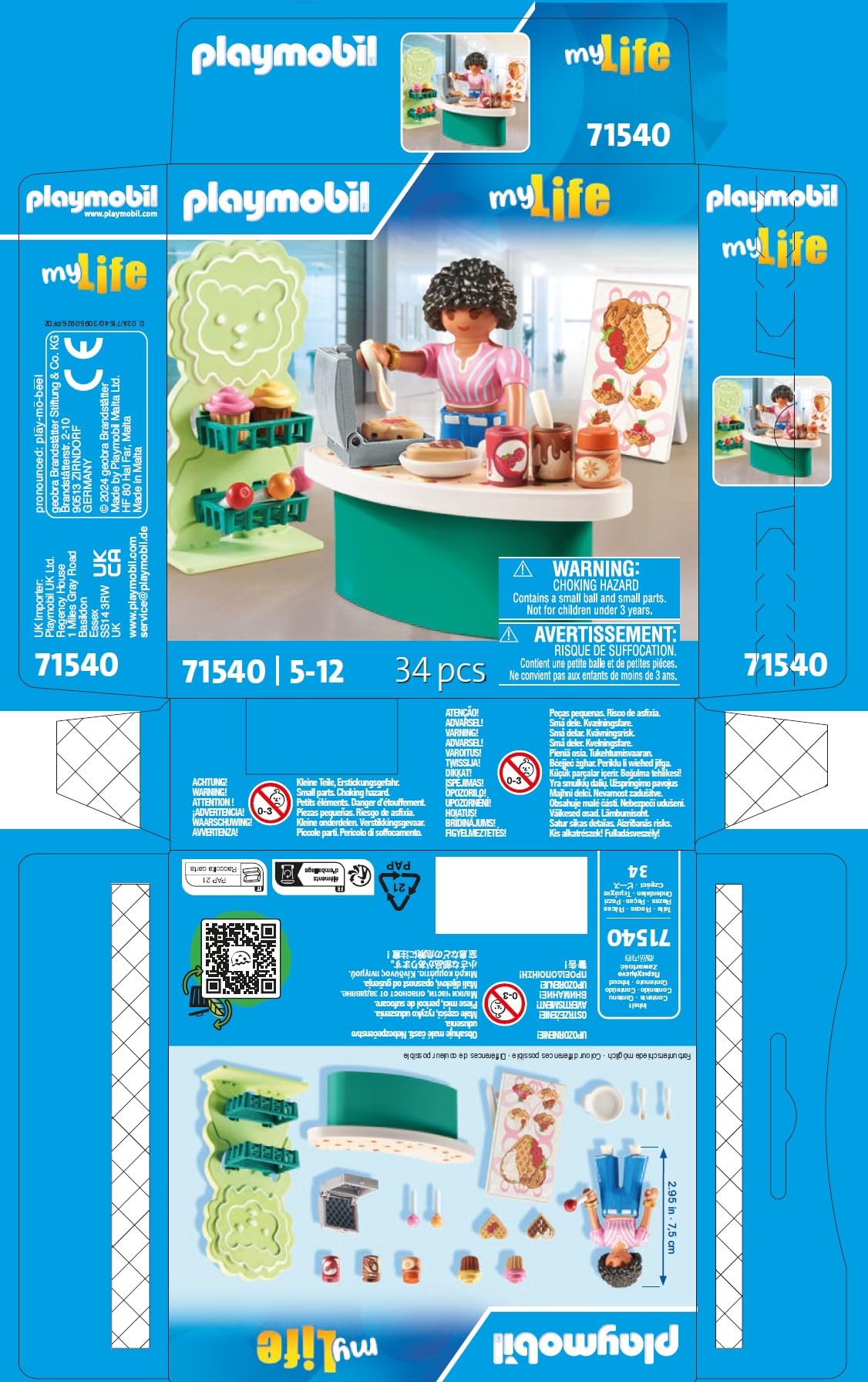 PLAYMOBIL myLife 71540 chiosco dei dolci playset 34 pezzi