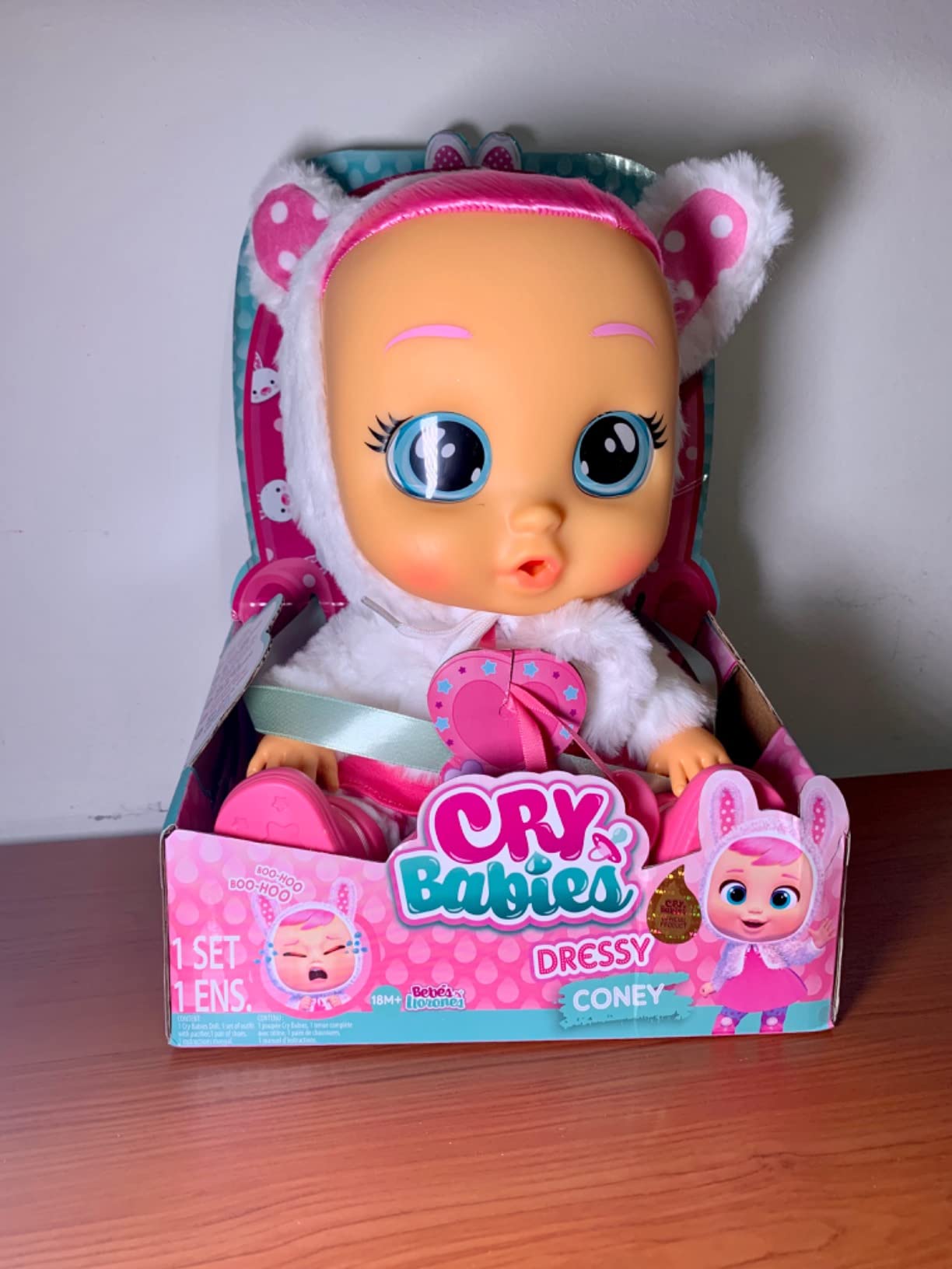 Cry Babies Dressy Coney coniglio bambola interattiva lacrime vere