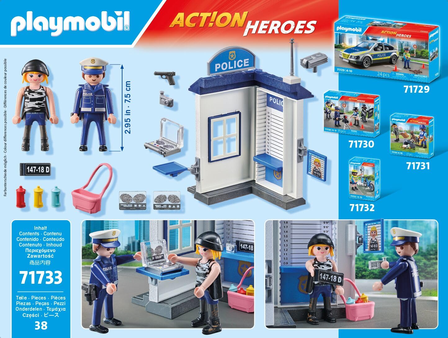 PLAYMOBIL Heroes 71733 playset interrogatorio polizia 4 anni