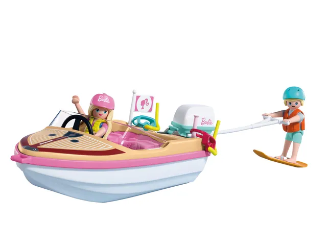 PLAYMOBIL Barbie Barca d'avventura motoscafo galleggiante wakeboard