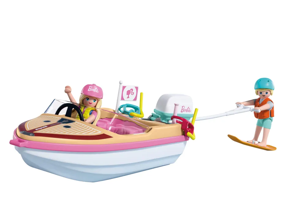 PLAYMOBIL Barbie Barca d'avventura motoscafo galleggiante wakeboard