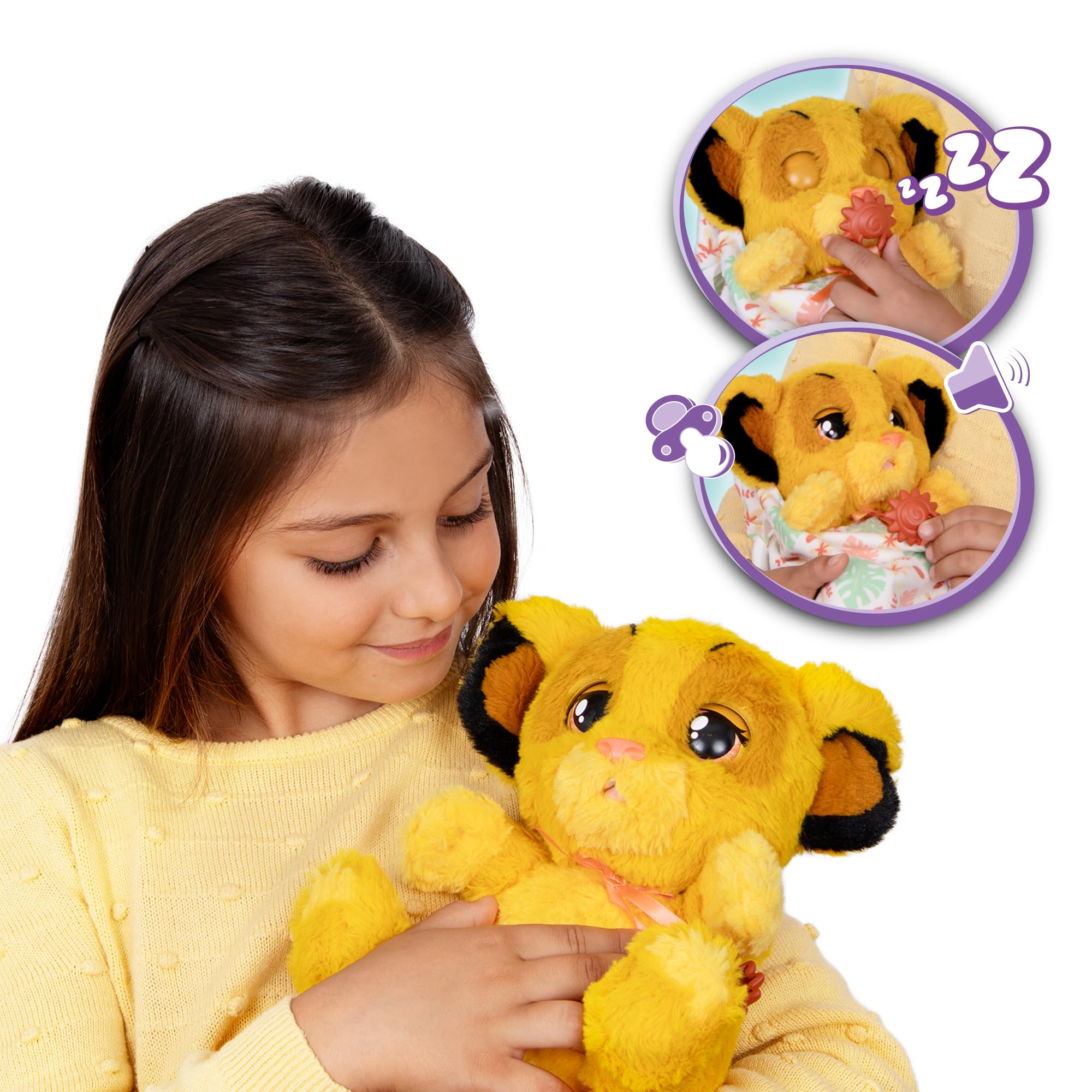 IMC Toys Baby Paws Simba Peluche Interattivo 24 cm con Borsa