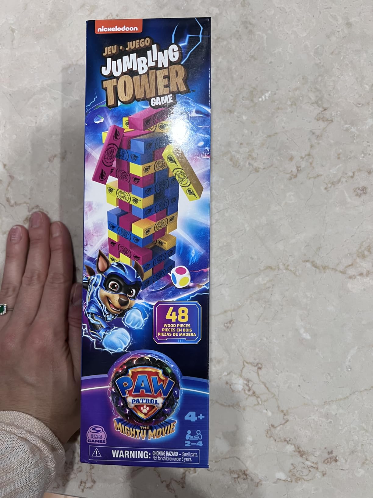 Spin Master Kids Paw Patrol Jumbling Tower gioco legno 48 pezzi