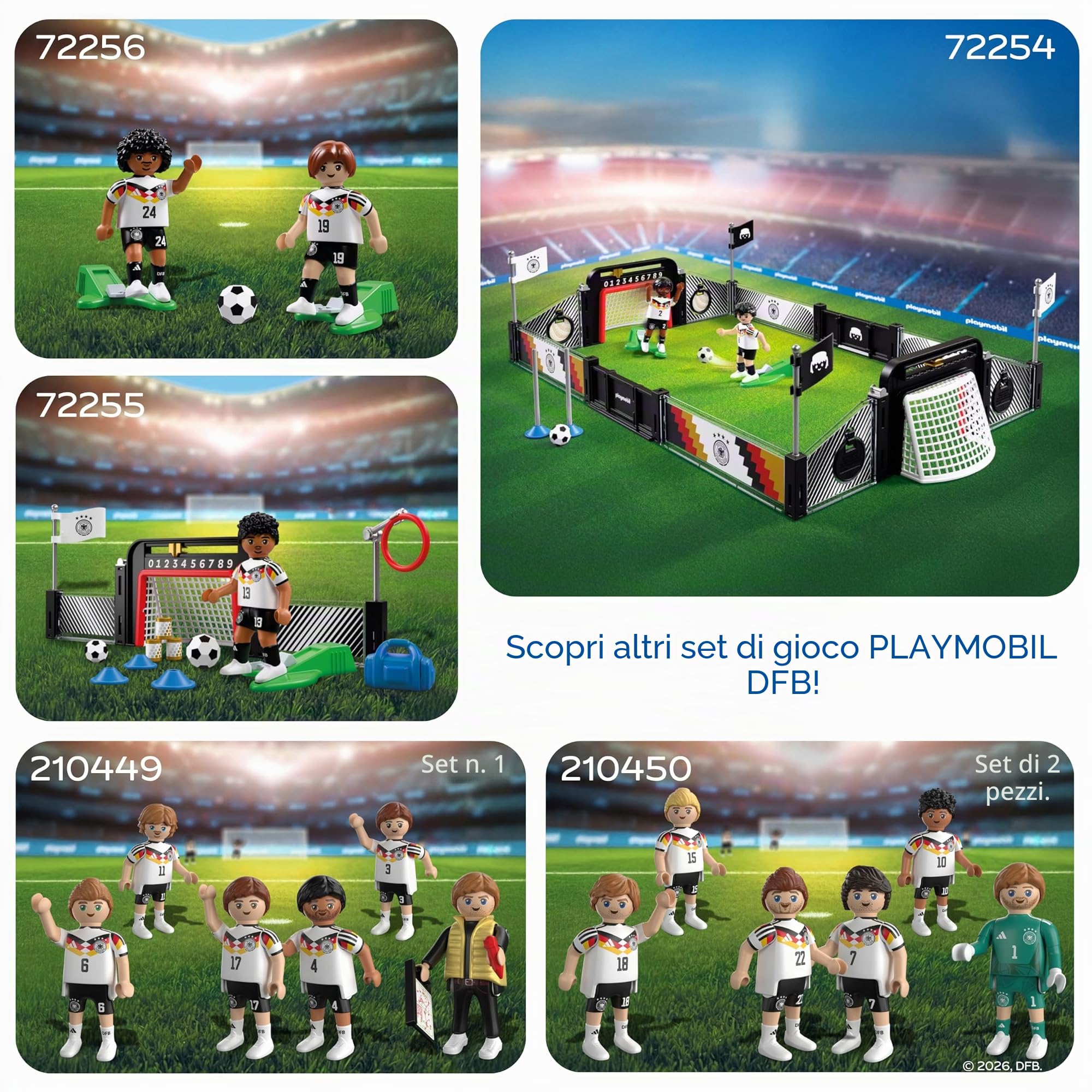 PLAYMOBIL Sports 72254 training set calcio Goretzka Rudiger