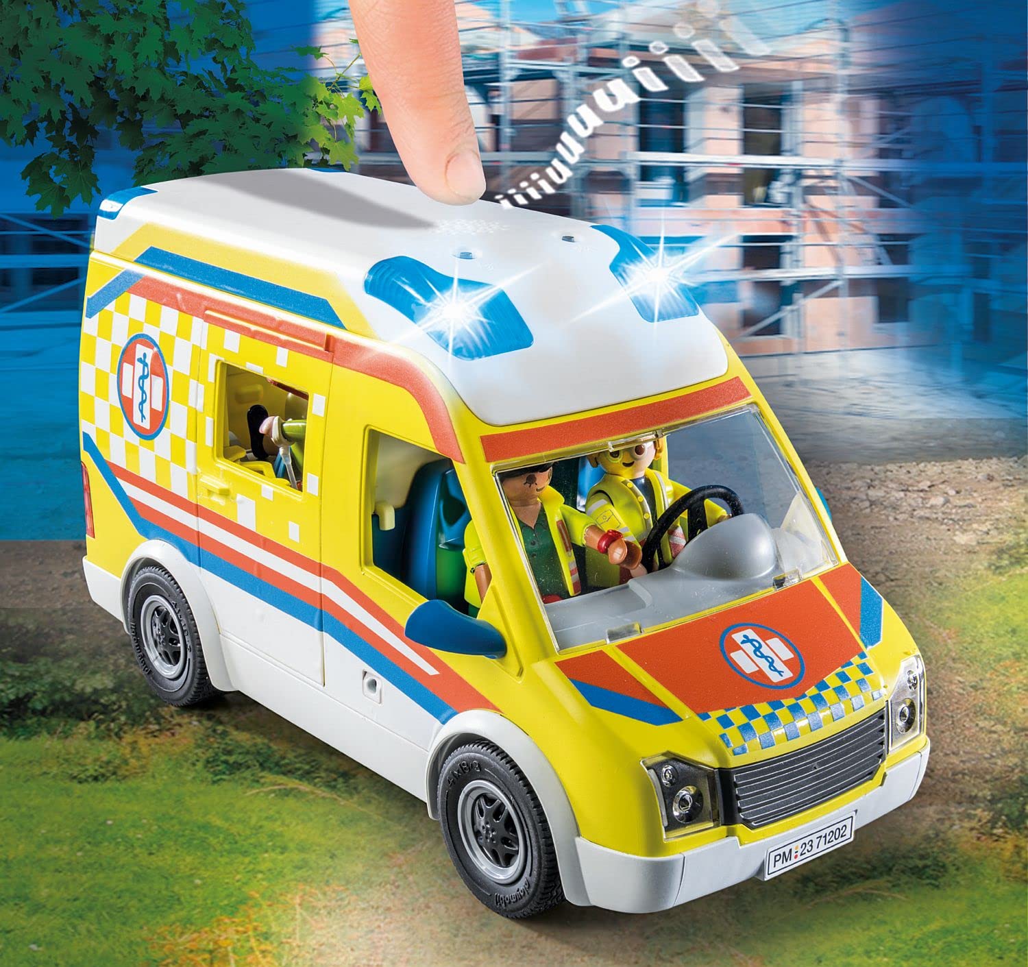 PLAYMOBIL City Life 71202 Ambulanza Giocattolo con Luci e Suoni