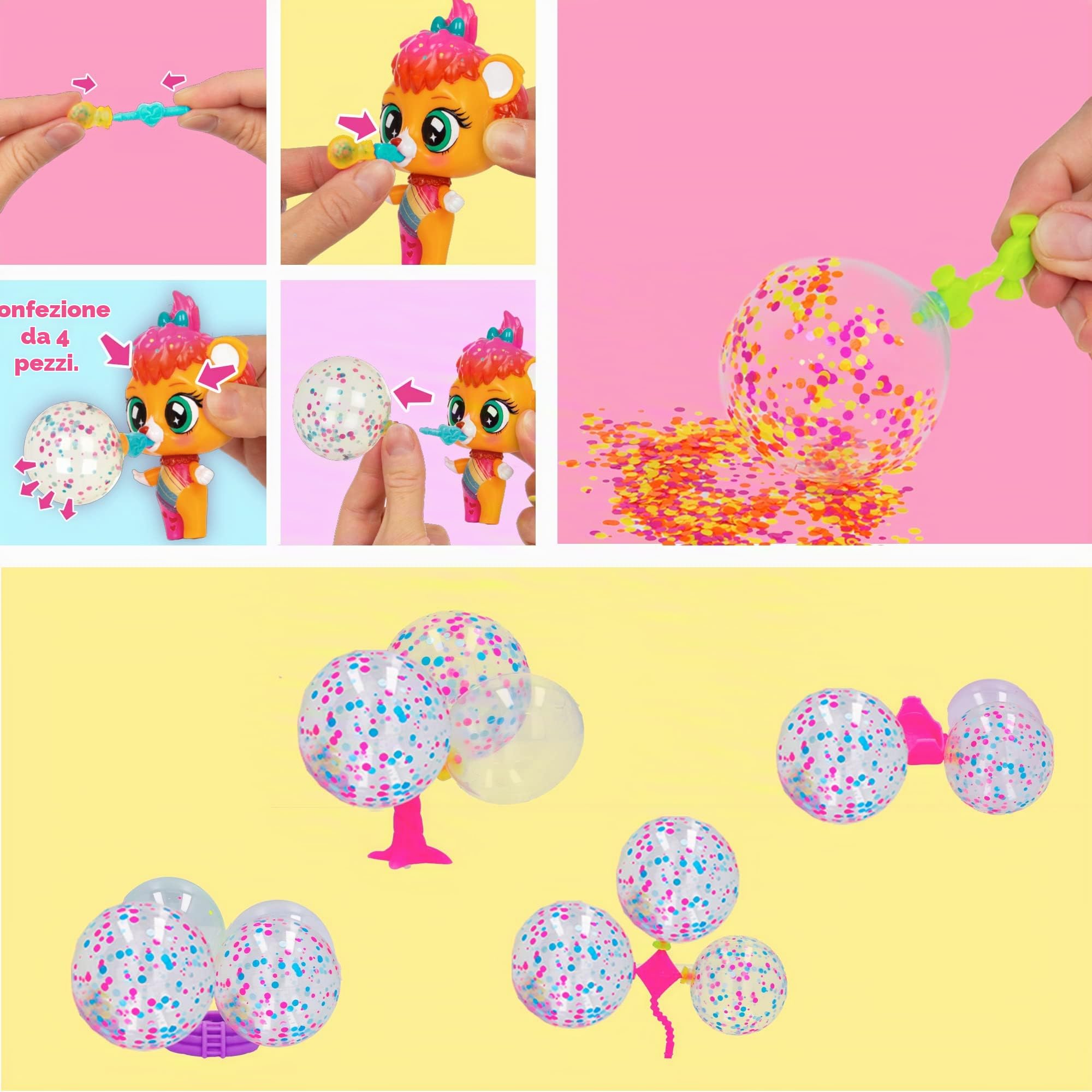 IMC Toys Bubiloons Confetti Party Bambola Sorpresa Palloncini