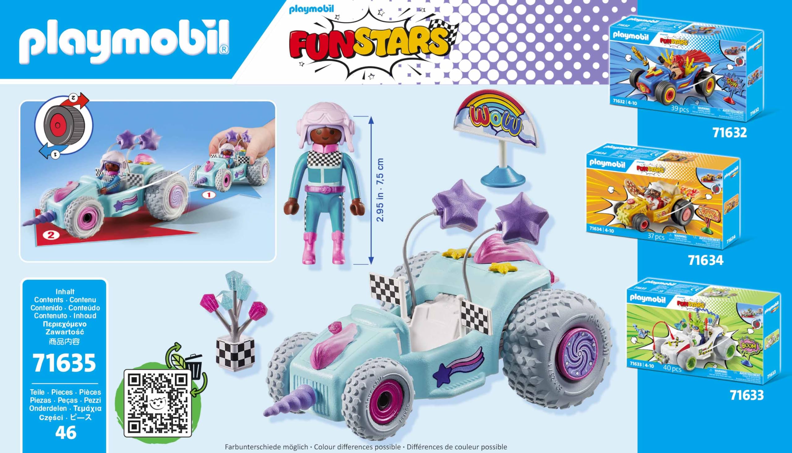 PLAYMOBIL Funstars 71635 kart Unicorno sfrecciante 46 pezzi