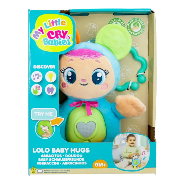 CRY BABIES My Little Lolo Dolci Abbracci Peluche Morbido con Suoni